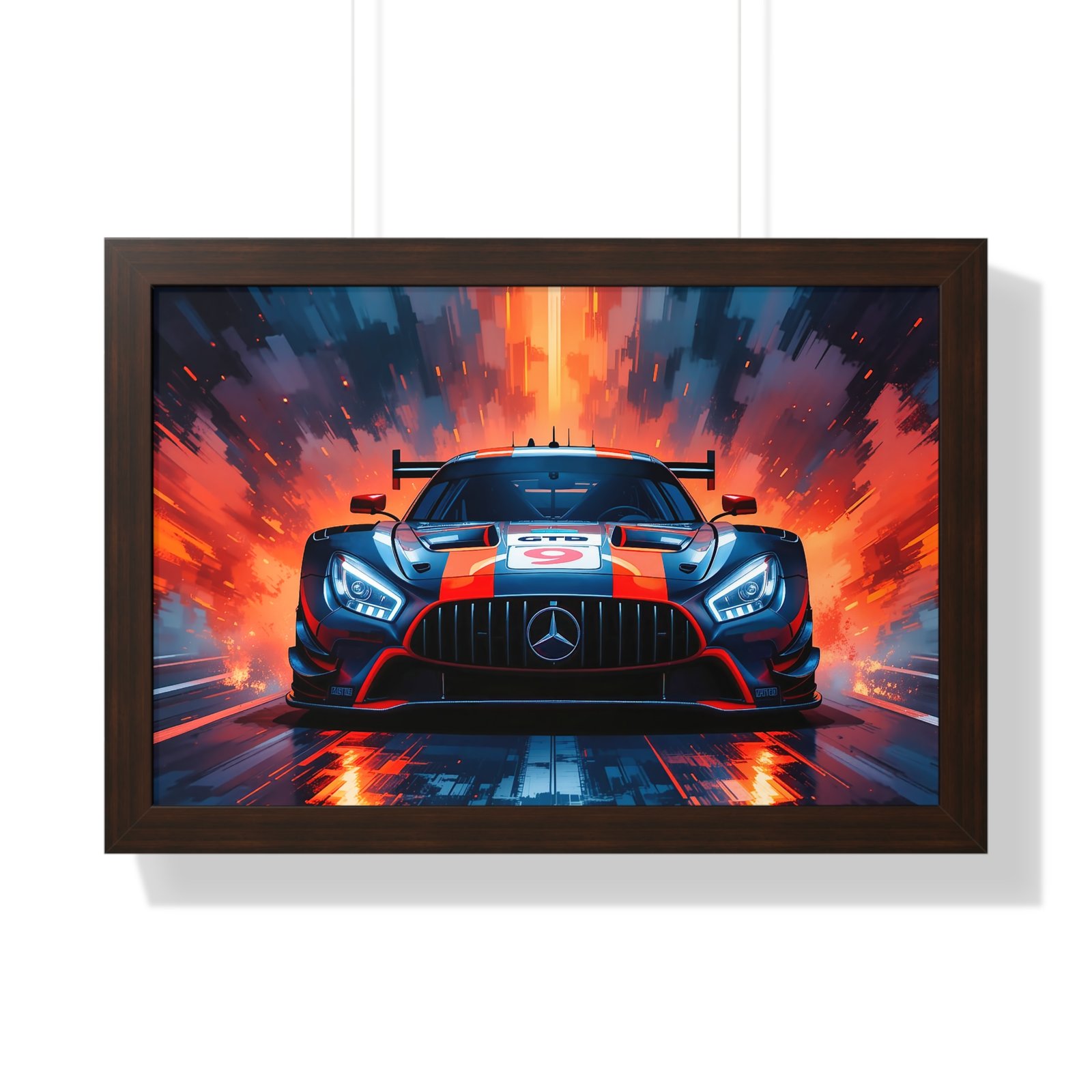 Limited Edition Mercedes GTD IMSA Racing Car Wall Art Framed Print | Collector's Mercedes Racing Art - Image 13