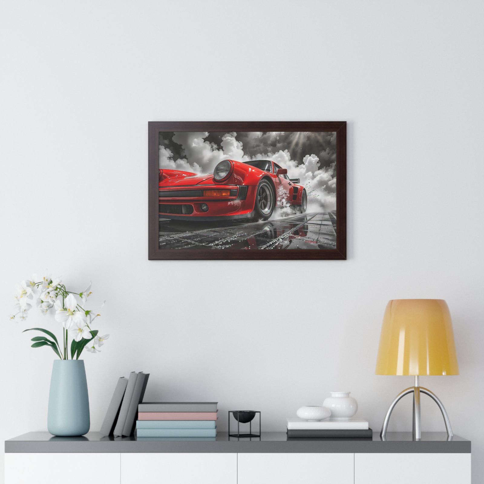 Limited Edition Porsche 930 Turbo Wall Art Framed Print in Red | Classic Porsche Collector’s Artwork - Image 14