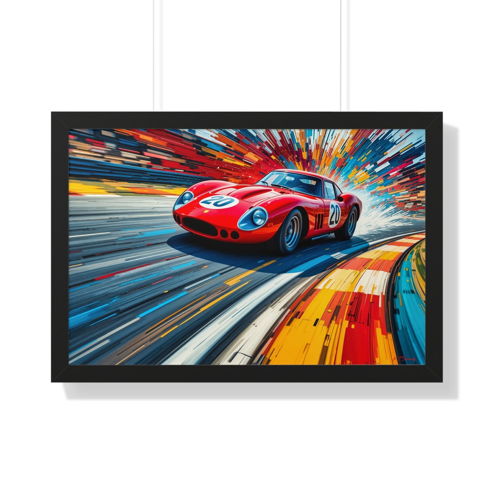 Limited Edition Ferrari 250 GTO Wall Art Framed Print | Classic Ferrari Collector’s Artwork with Certificate - Image 4