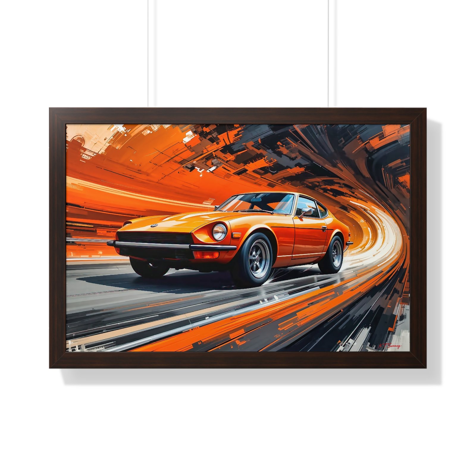 1971 Datsun 240Z Classic Car Wall Art Framed Print | Studio Edition Collector’s Artwork - Image 16