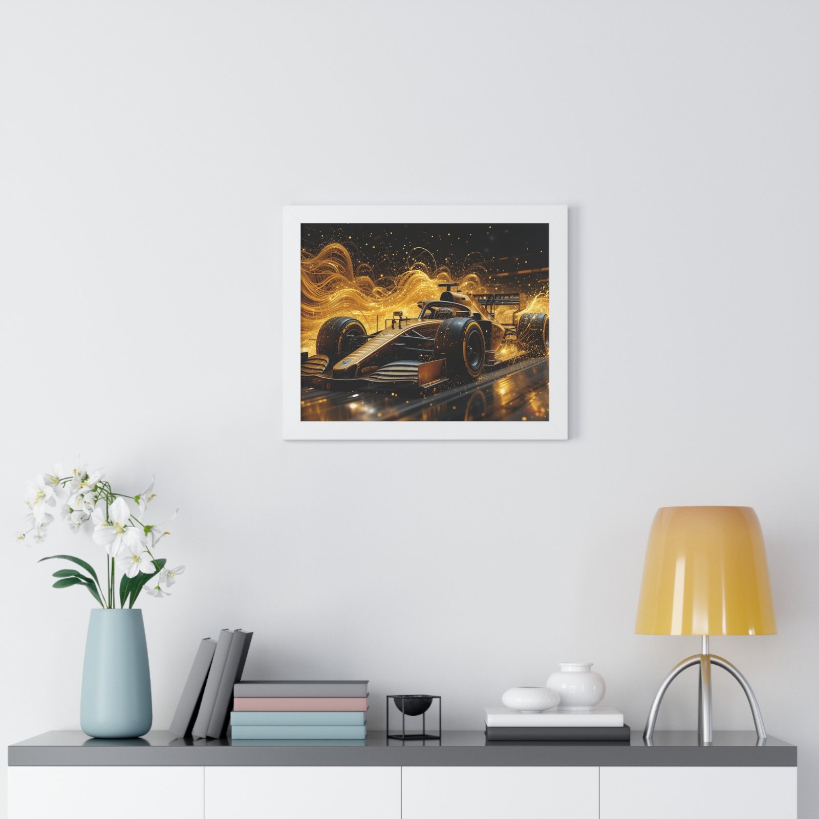 Limited Edition Dynamic Formula 1 Car Wall Art Framed Print with Abstract Motion Textured Design | Collector’s Motorsport Artwork - Image 20