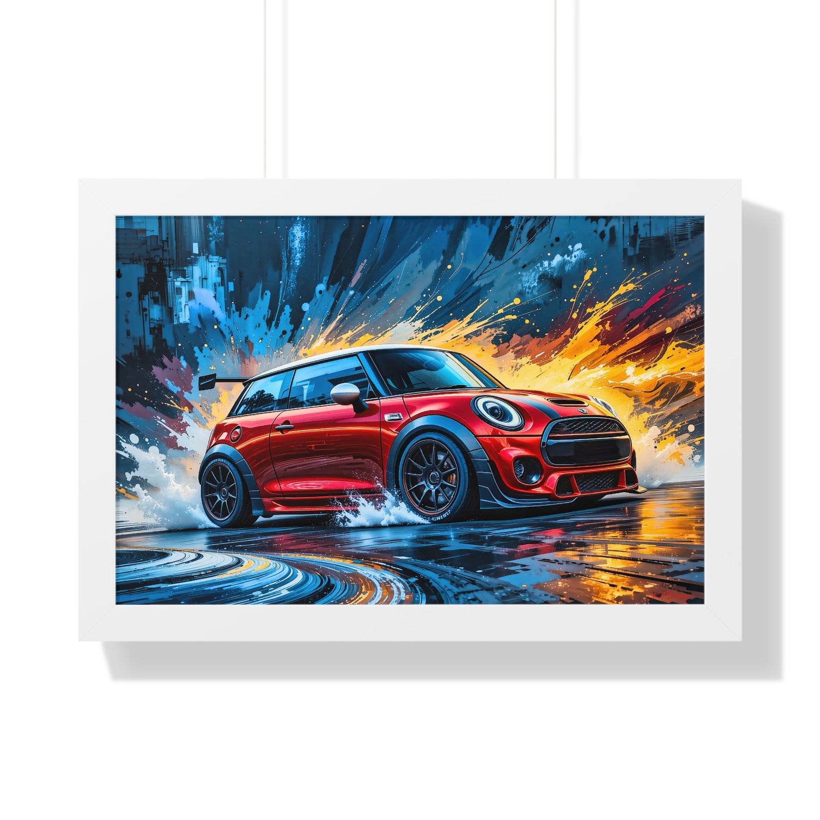 Limited Edition Red Mini Cooper S Racing Car Wall Art Framed Print | Collector’s Classic Mini Artwork - Image 22