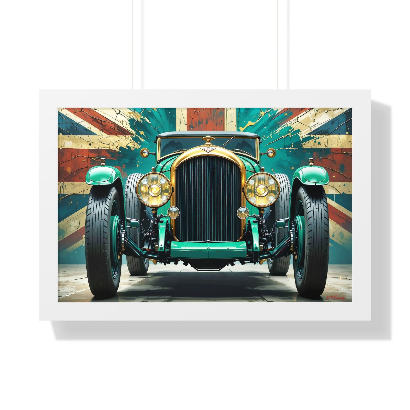 Limited Edition 1929 Bentley Speed Six Wall Art Framed Print in British Racing Green | Vintage Bentley Collector’s Artwork - Image 22