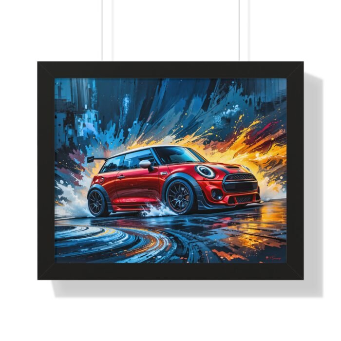 Limited Edition Red Mini Cooper S Racing Car Wall Art Framed Print | Collector’s Classic Mini Artwork