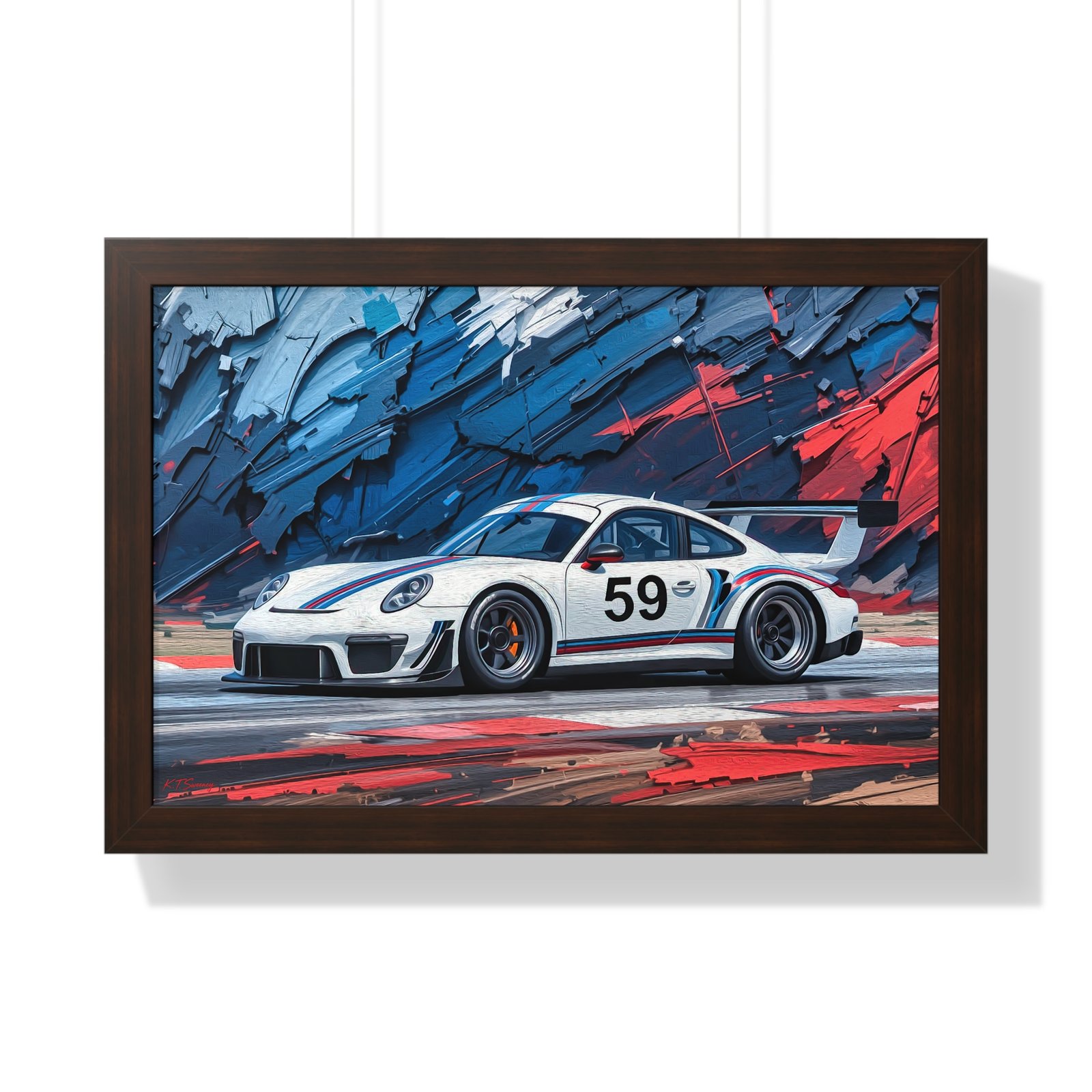Collector’s Edition Porsche 911 GT3 Brumos Racing Tribute Wall Art Framed Print | Iconic Porsche Motorsport Artwork - Image 13