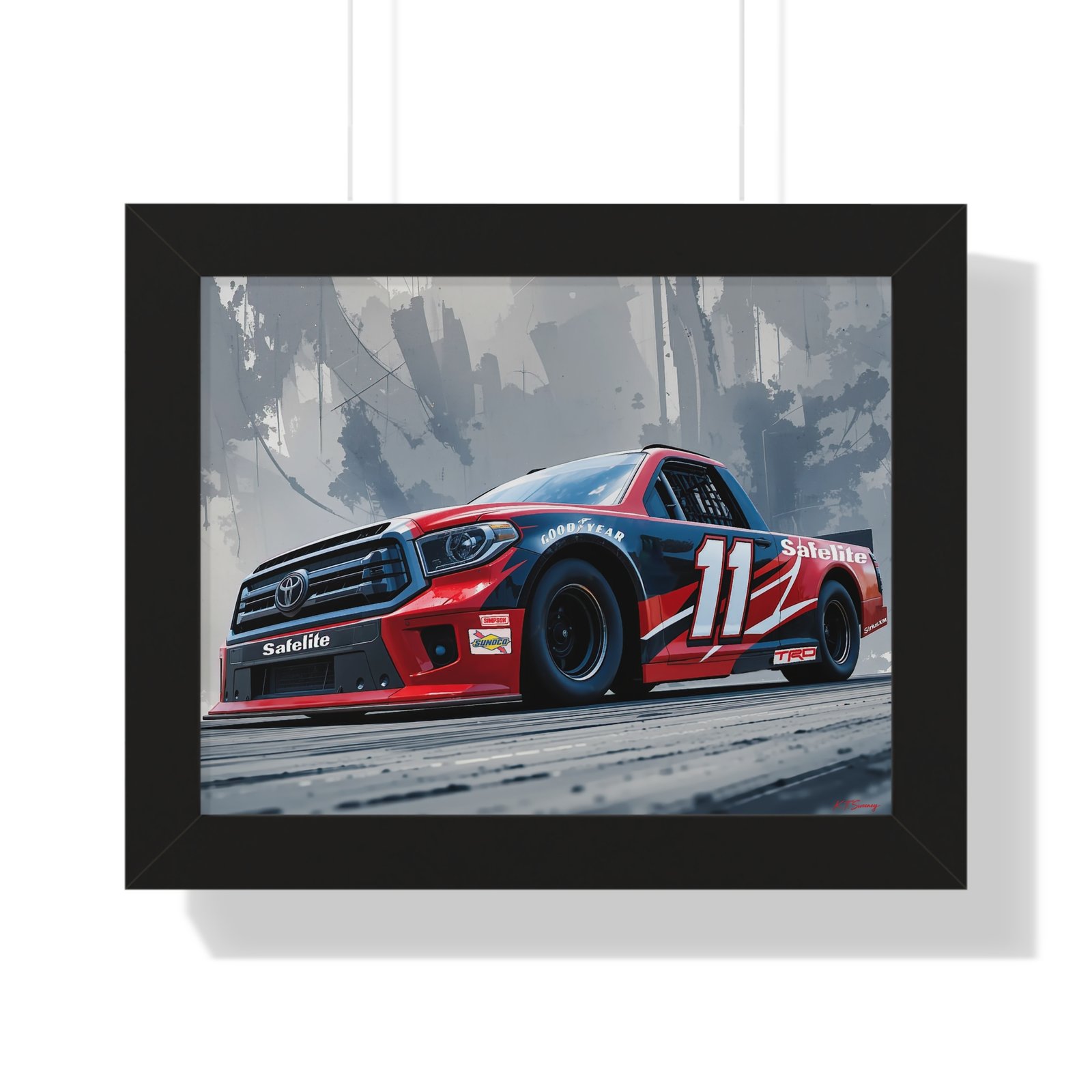NASCAR Racing Truck Series Corey Heim Framed Art Print | Original Collector's Artwork