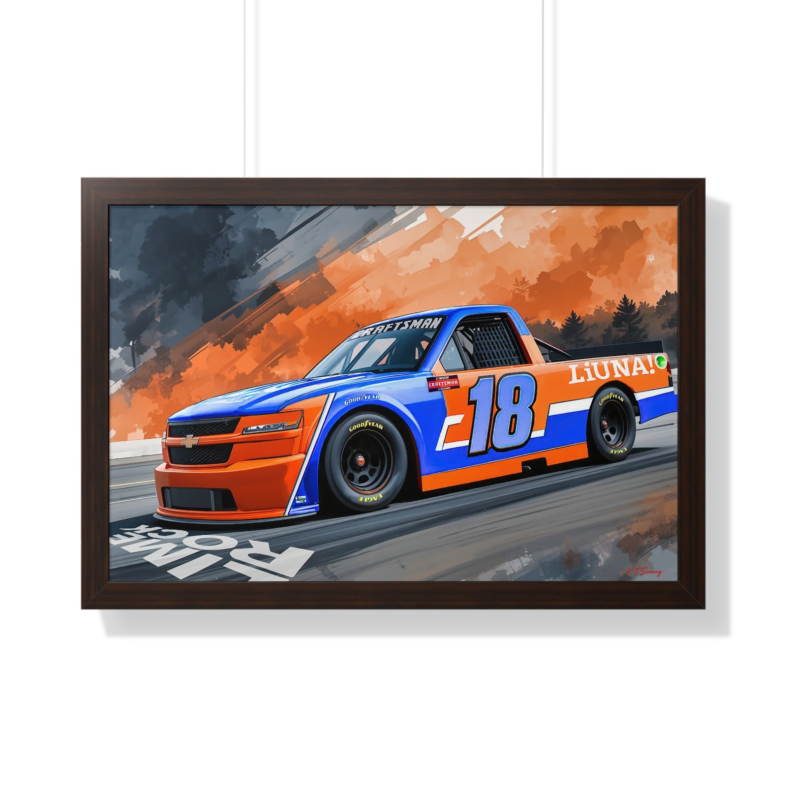Limited Edition NASCAR Truck Series Tyler Ankrum Wall Art Framed Print | Original Collector’s Racing Artwork - Image 16