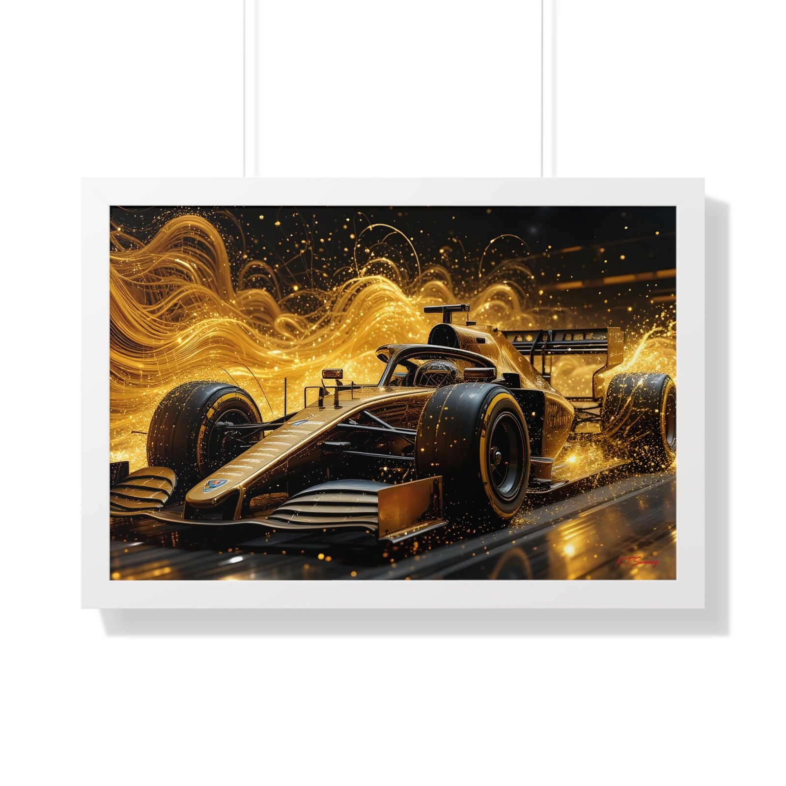 Limited Edition Dynamic Formula 1 Car Wall Art Framed Print with Abstract Motion Textured Design | Collector’s Motorsport Artwork - Image 25