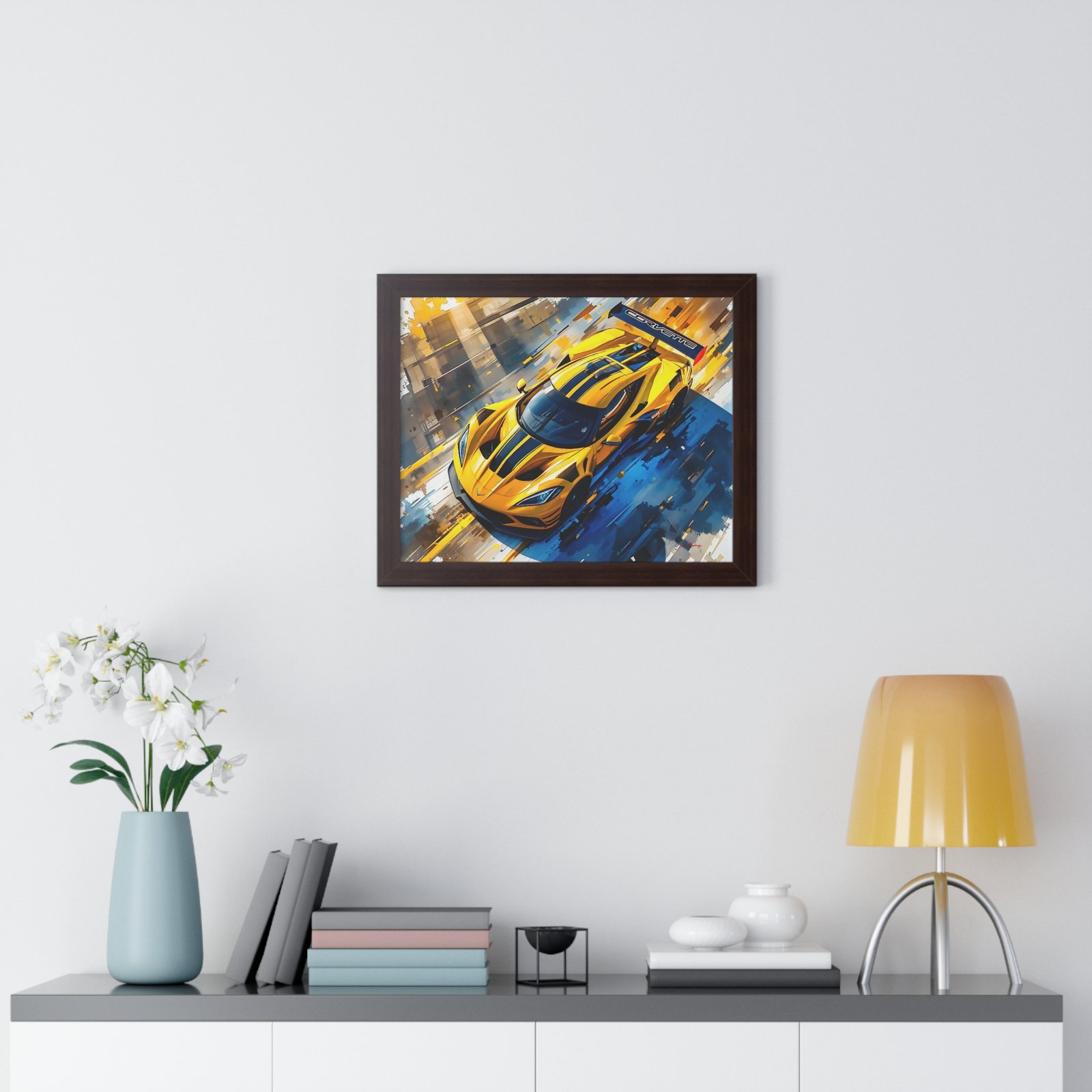 Exclusive Edition Yellow C8 Corvette Original Design | Collector’s Corvette Artwork - Image 20