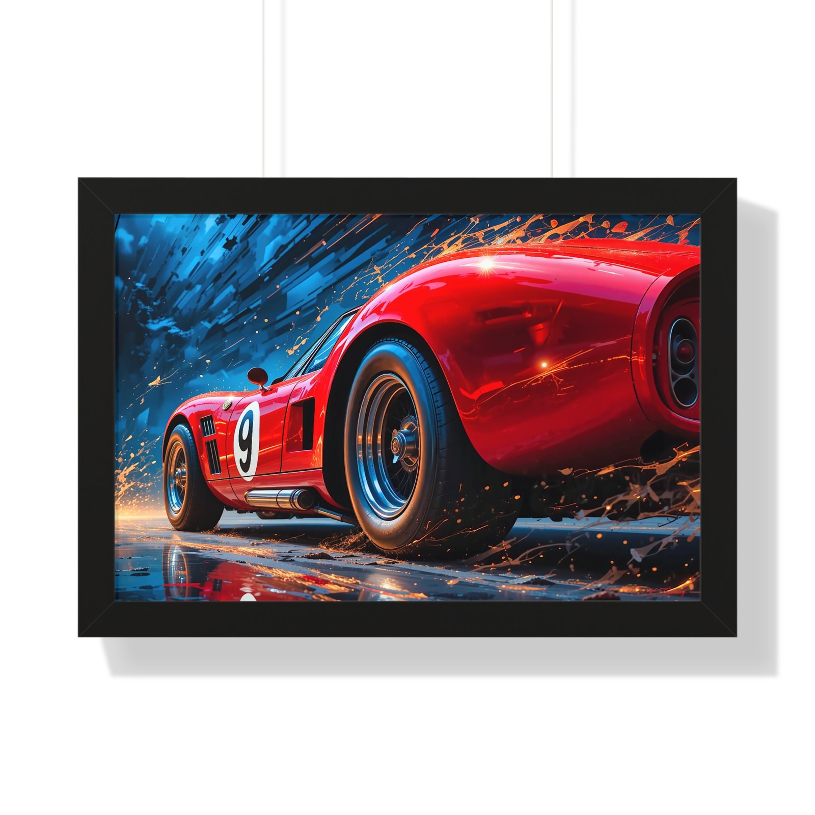 Exclusive Edition Vintage Red Maserati Inspired Wall Art Framed Print | Collector’s Motorsport Artwork - Image 4