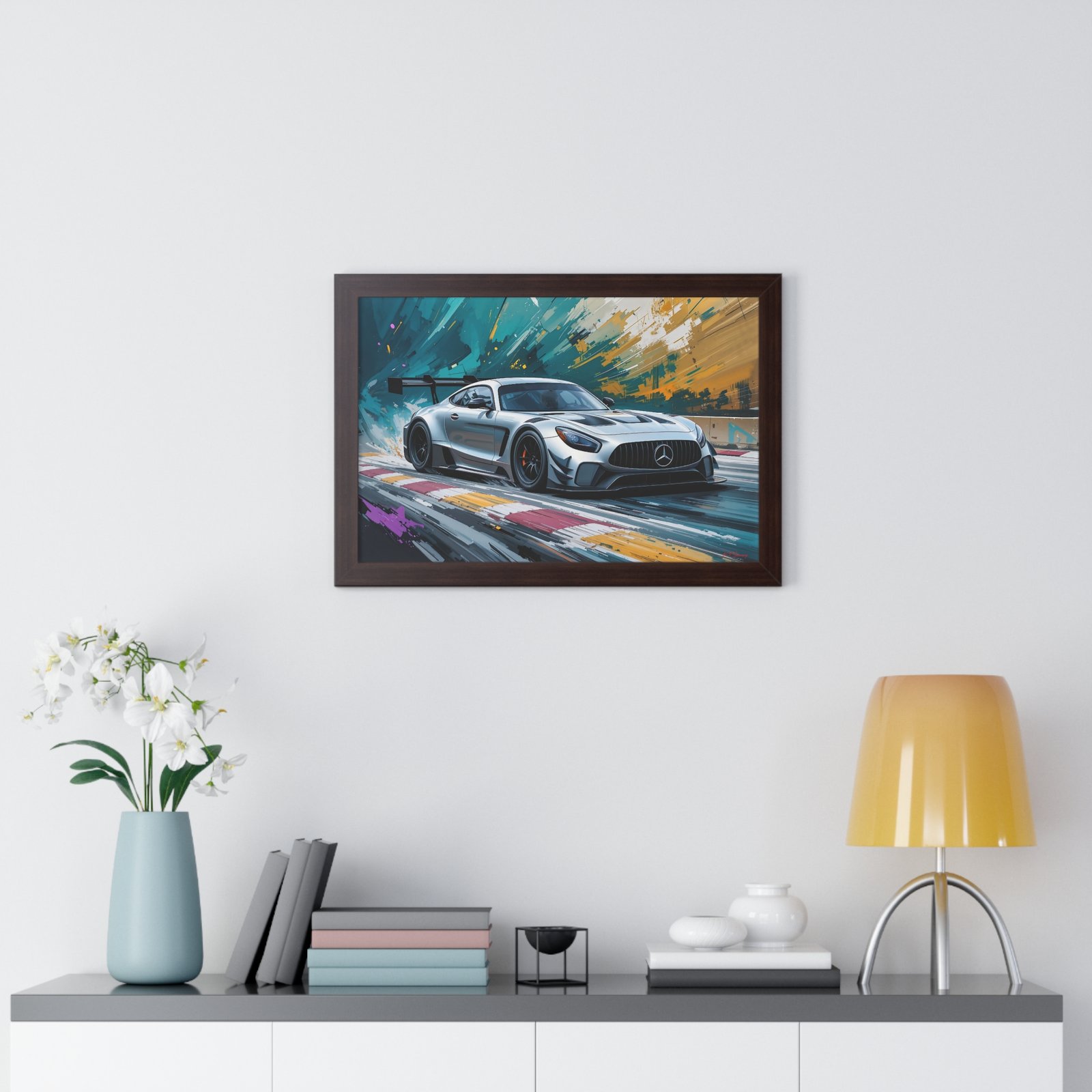 Limited Edition Mercedes GTD IMSA Inspired Racing Car | Silver Mercedes Collector’s Artwork - Image 14
