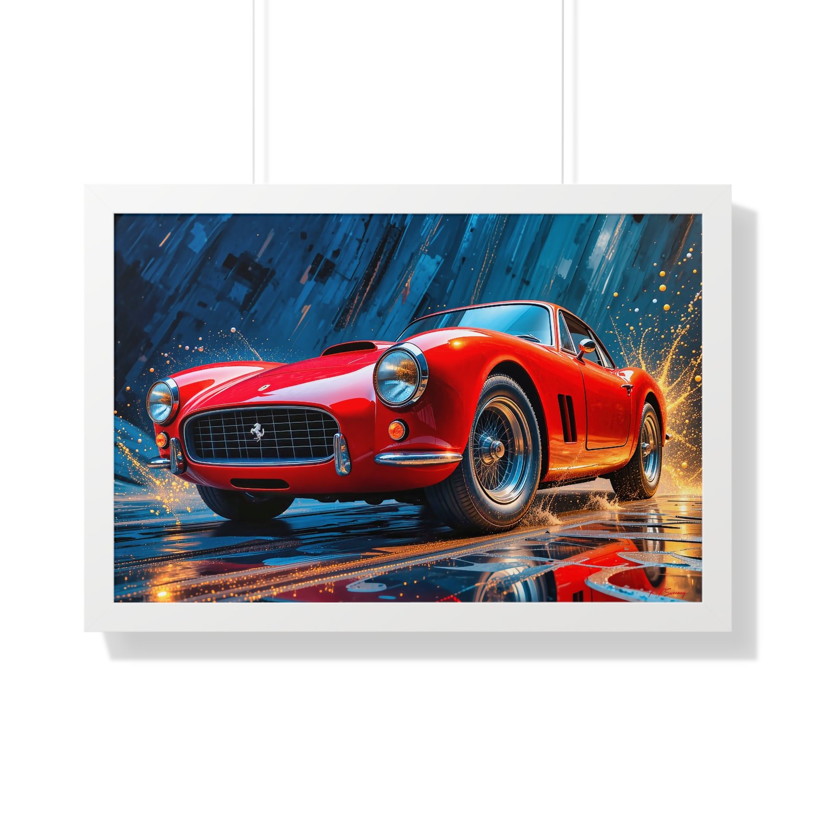 Limited Edition 1956 Ferrari 250 GT Wall Art Framed Print in Red | Classic Ferrari Collector’s Artwork - Image 16