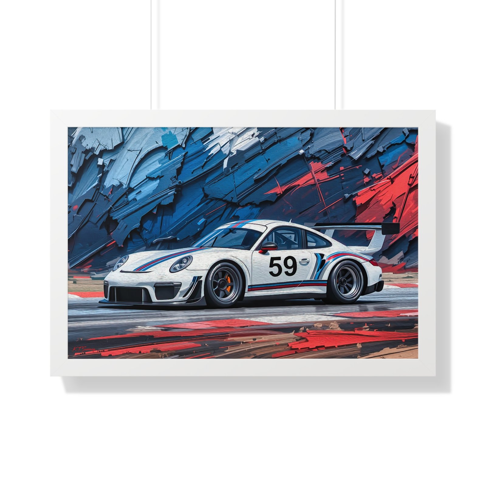 Collector’s Edition Porsche 911 GT3 Brumos Racing Tribute Wall Art Framed Print | Iconic Porsche Motorsport Artwork - Image 25