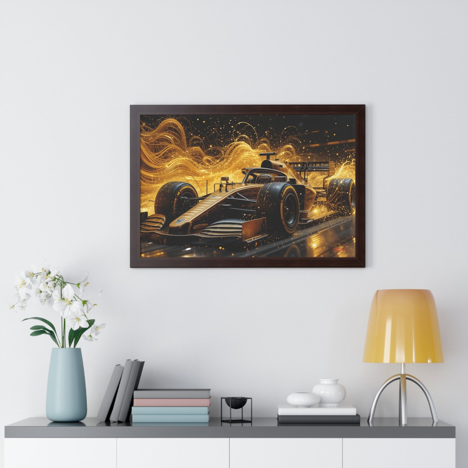 Limited Edition Dynamic Formula 1 Car Wall Art Framed Print with Abstract Motion Textured Design | Collector’s Motorsport Artwork - Image 17