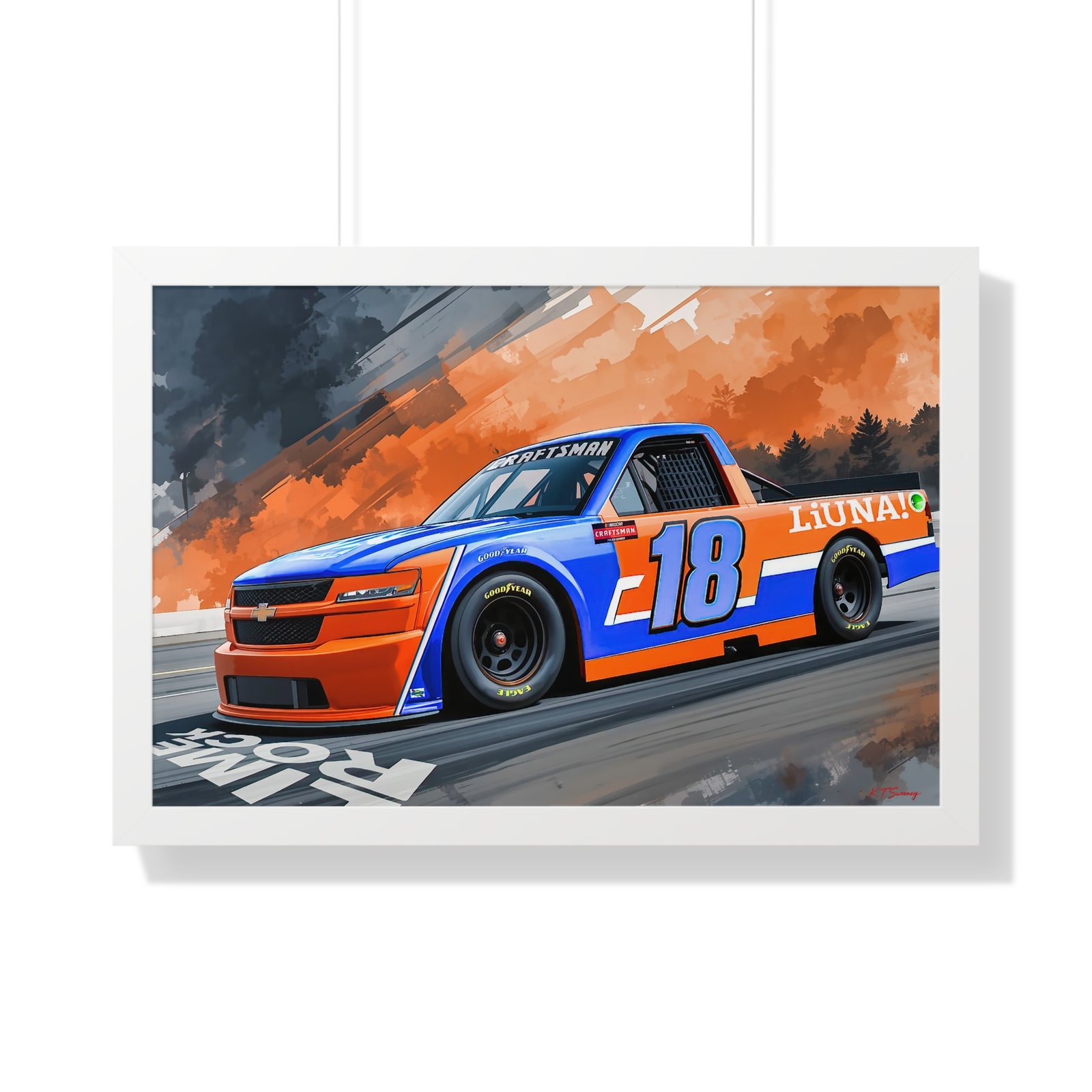 Limited Edition NASCAR Truck Series Tyler Ankrum Wall Art Framed Print | Original Collector’s Racing Artwork - Image 25