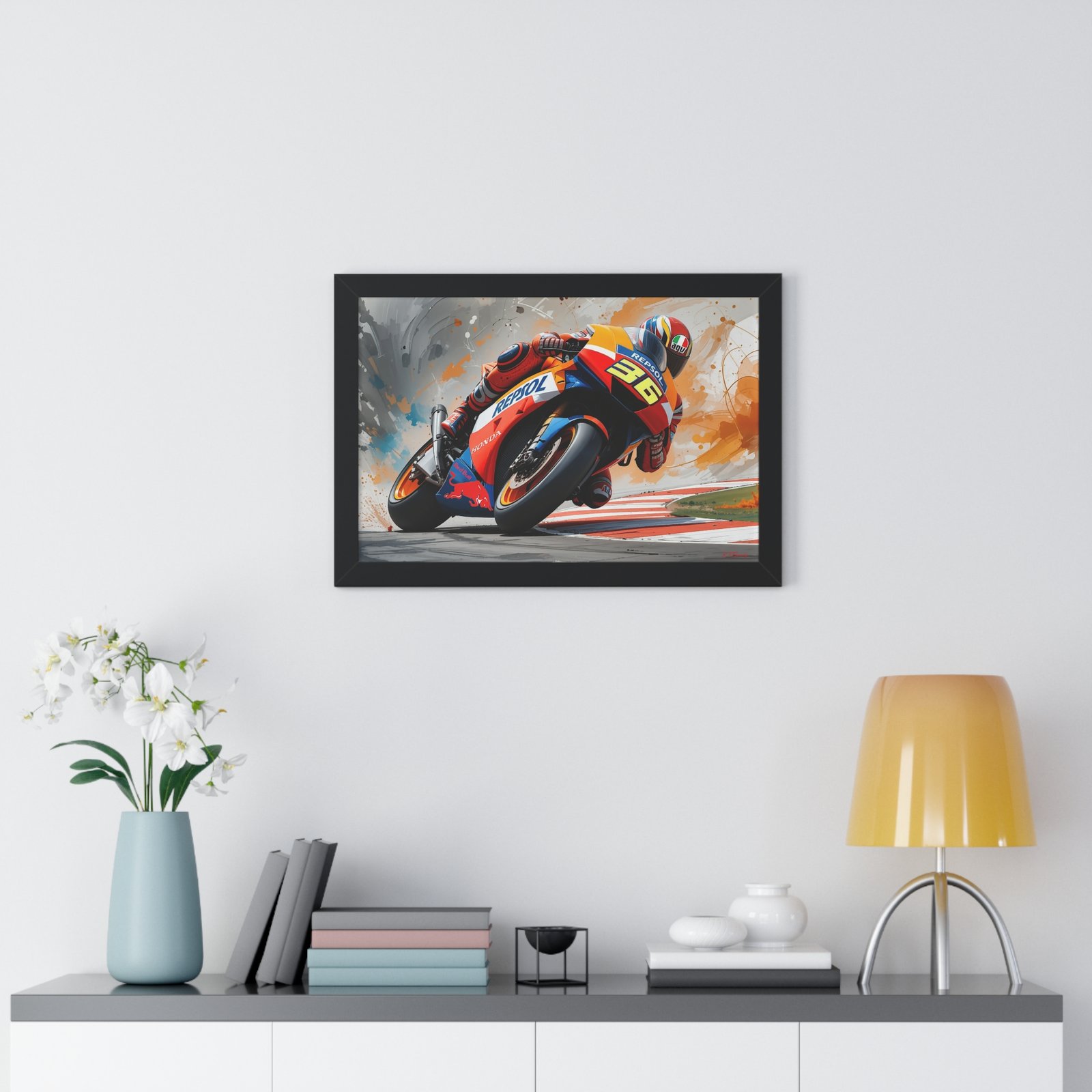 Limited Edition Joan Mir MotoGP Champion Wall Art Framed Print | 2020 MotoGP World Champion Collector’s Artwork - Image 2