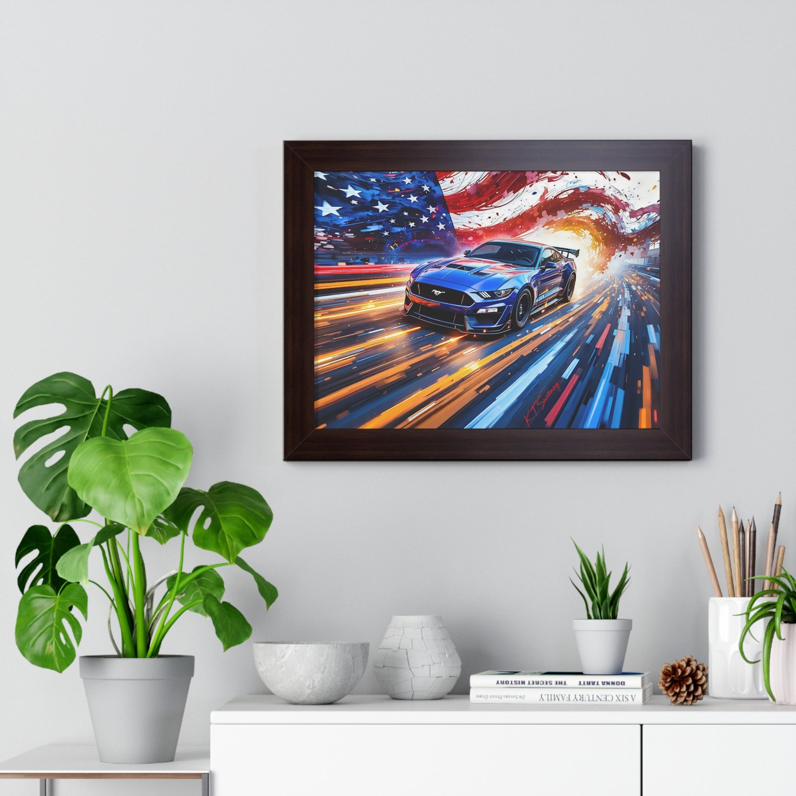 Limited Edition Mustang GT and American Flag | Classic Mustang Collector’s Artwork - Image 14