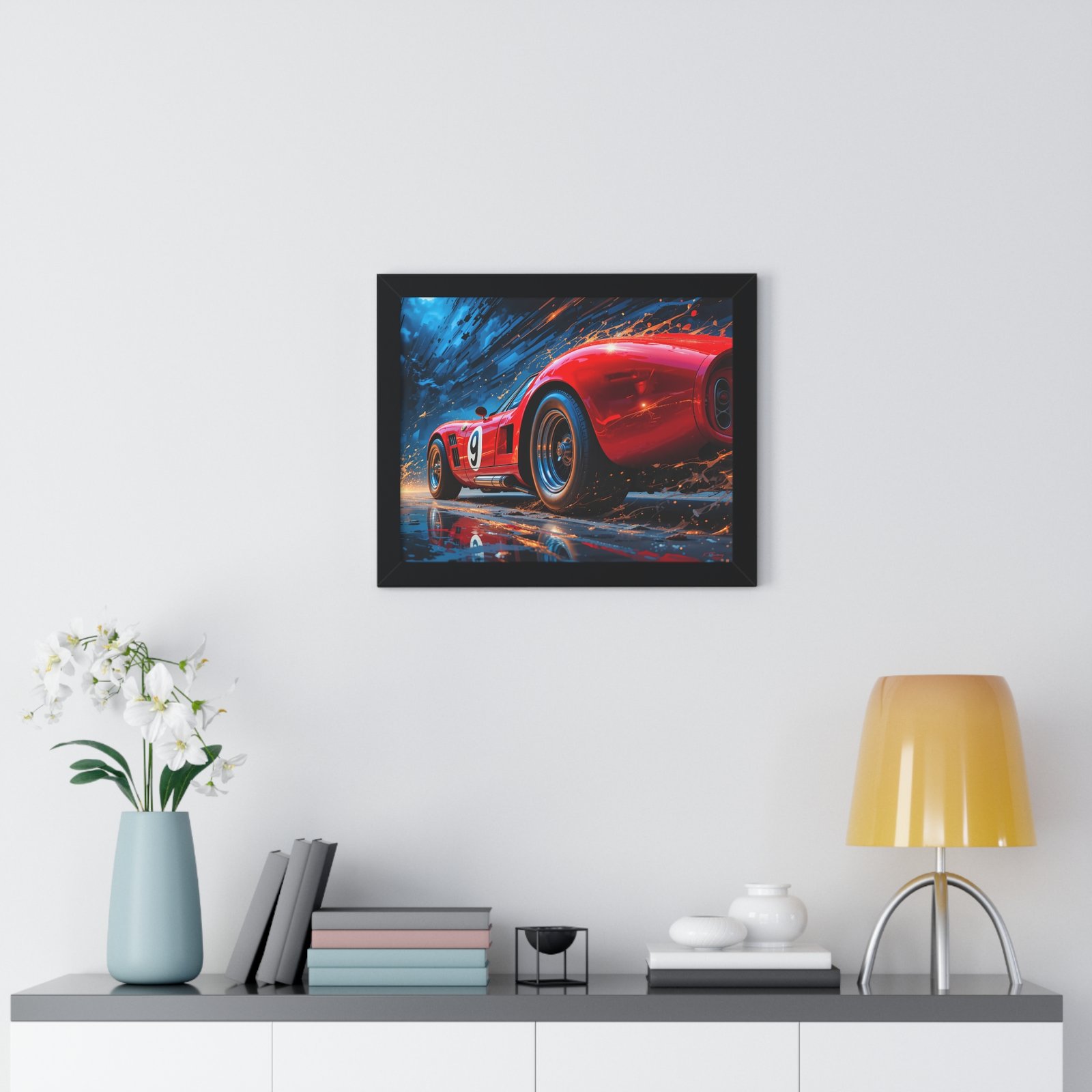 Exclusive Edition Vintage Red Maserati Inspired Wall Art Framed Print | Collector’s Motorsport Artwork - Image 2