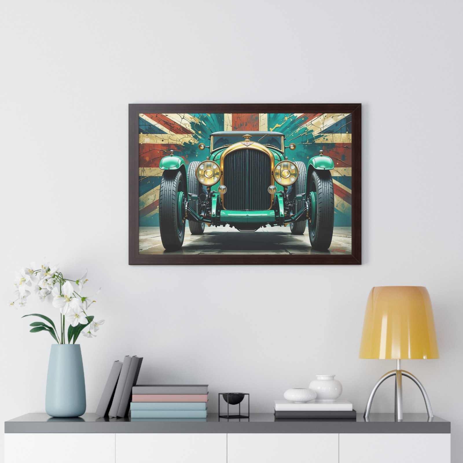 Limited Edition 1929 Bentley Speed Six Wall Art Framed Print in British Racing Green | Vintage Bentley Collector’s Artwork - Image 17