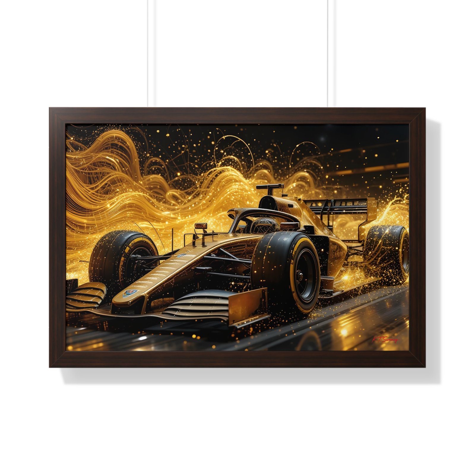 Limited Edition Dynamic Formula 1 Car Wall Art Framed Print with Abstract Motion Textured Design | Collector’s Motorsport Artwork - Image 16