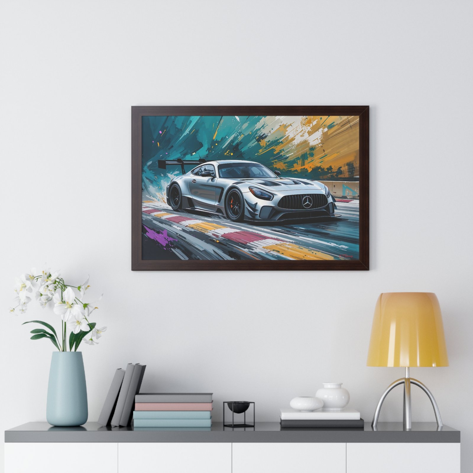 Limited Edition Mercedes GTD IMSA Inspired Racing Car | Silver Mercedes Collector’s Artwork - Image 17
