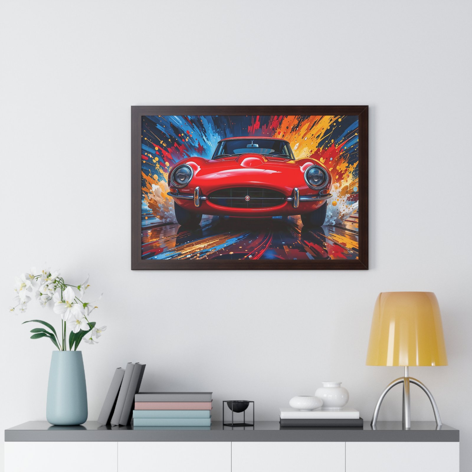 Exclusive Edition Classic Red Jaguar XKE Hardtop | Collector’s Jaguar Artwork - Image 17