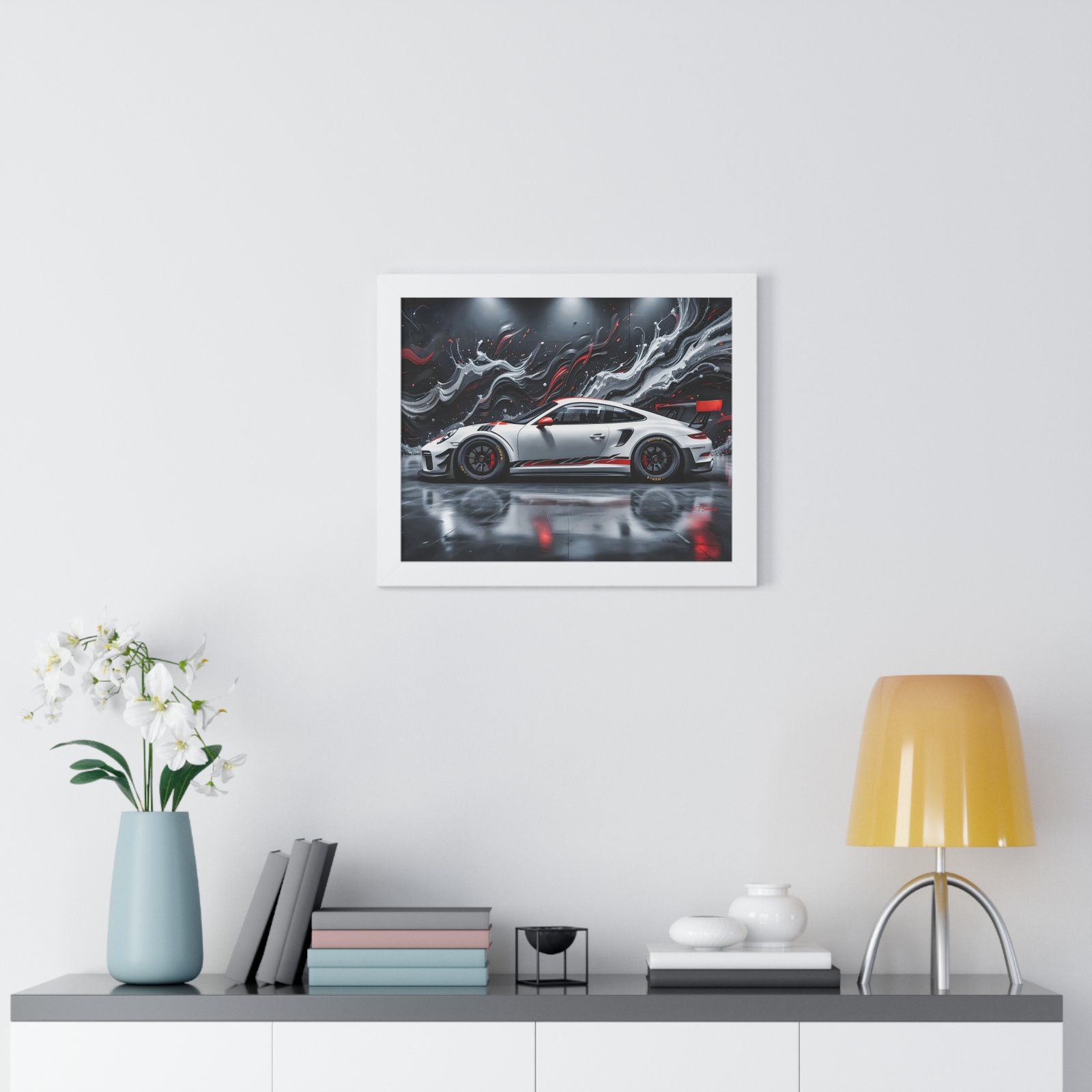 Limited Edition Porsche 911 GT3 Wall Art Framed Print with 3D Textured Oil Paint Style Background | Collector’s Porsche Artwork - Image 20