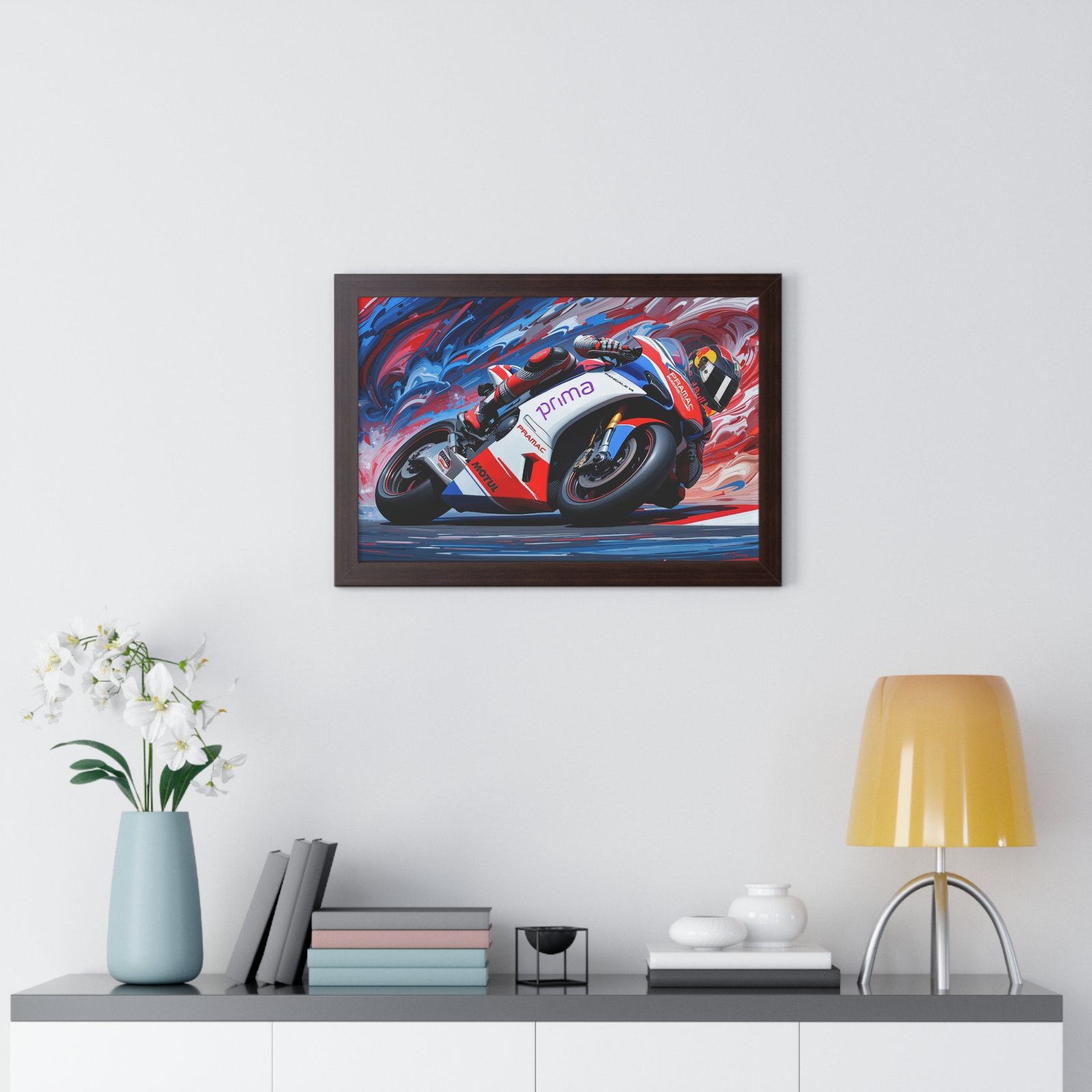 Limited Edition MotoGP Jorge Martin Wall Art Framed Print with Textured Oil Paint Style Design | Collector’s Motorcycle Racing Artwork - Image 8