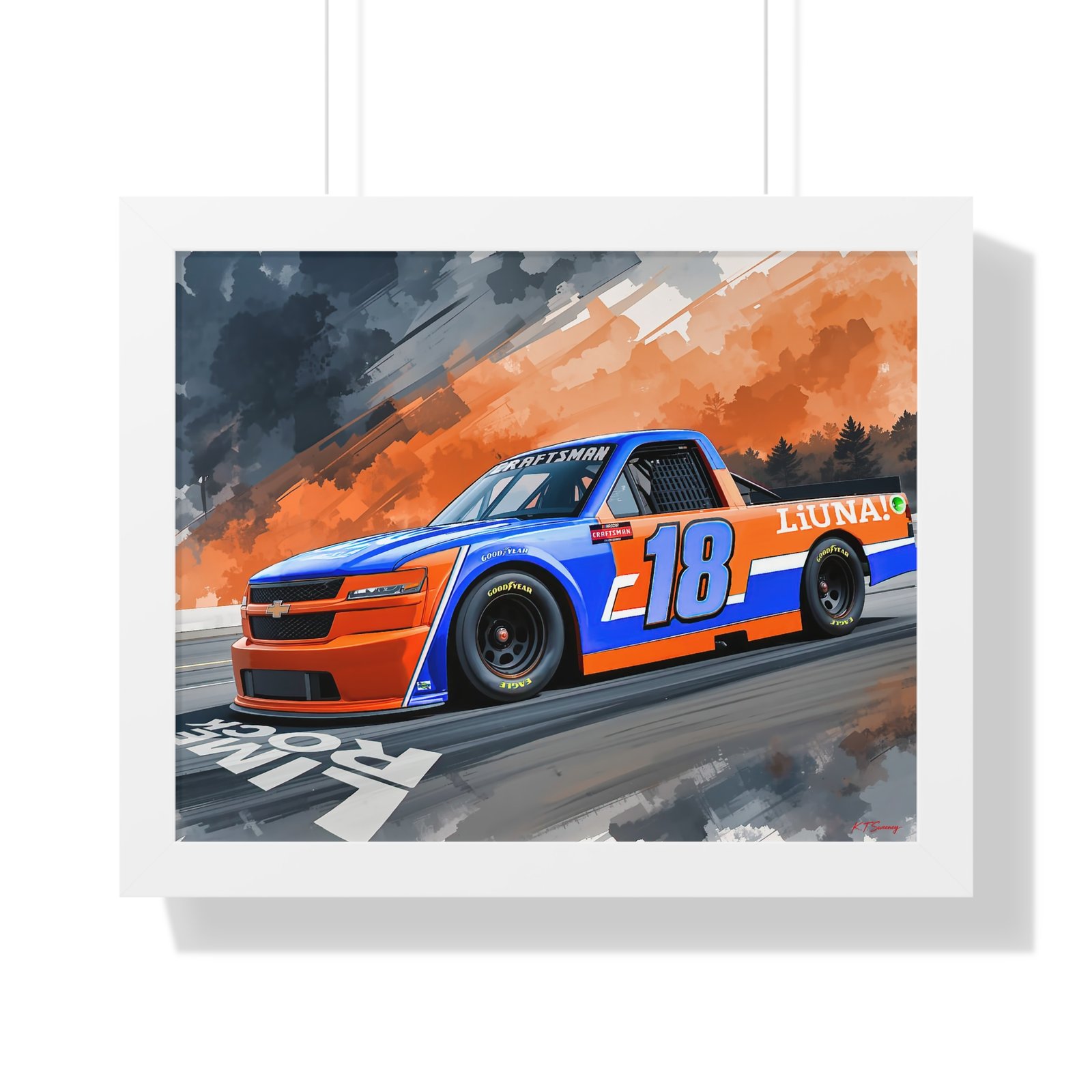 Limited Edition NASCAR Truck Series Tyler Ankrum Wall Art Framed Print | Original Collector’s Racing Artwork - Image 19
