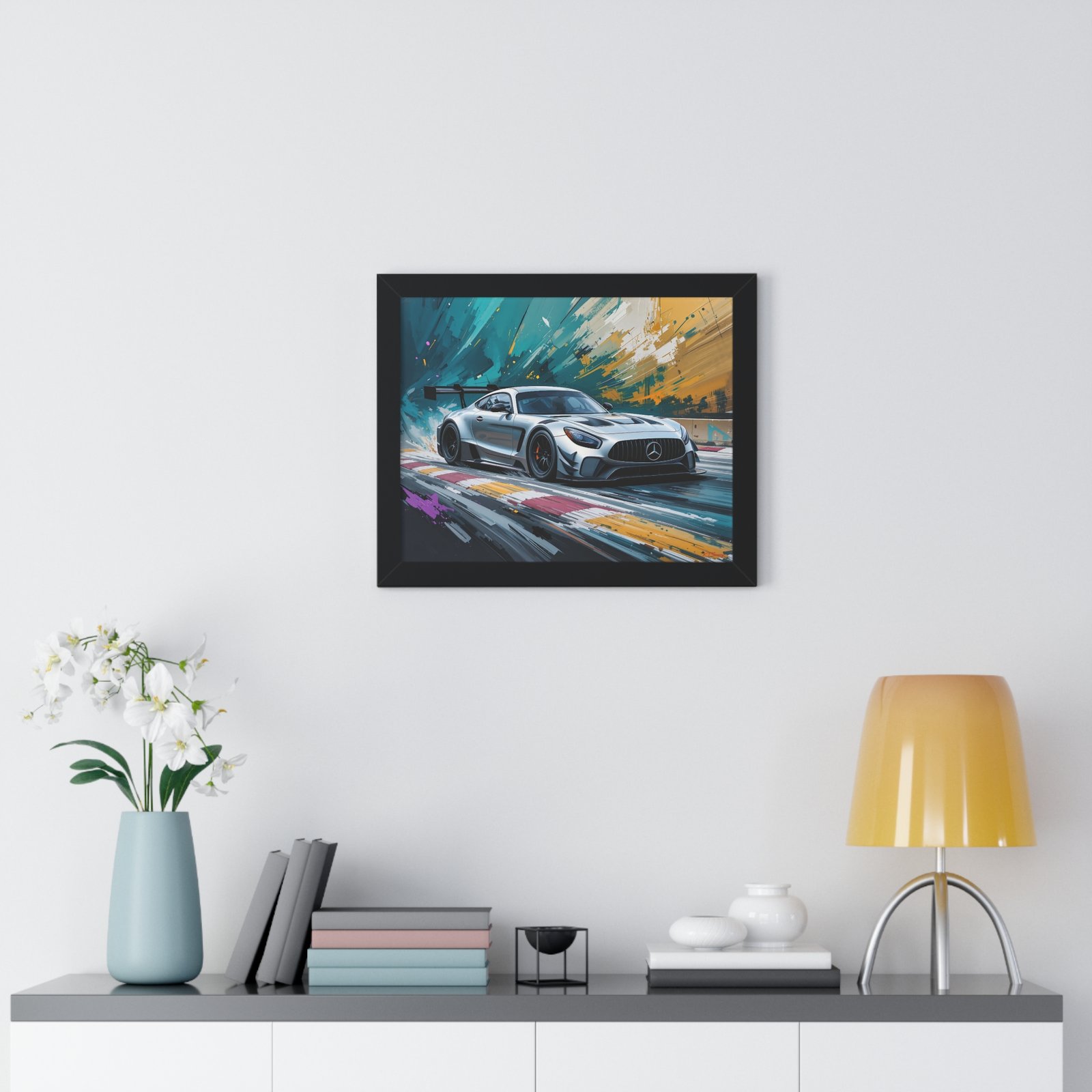 Limited Edition Mercedes GTD IMSA Inspired Racing Car | Silver Mercedes Collector’s Artwork - Image 2