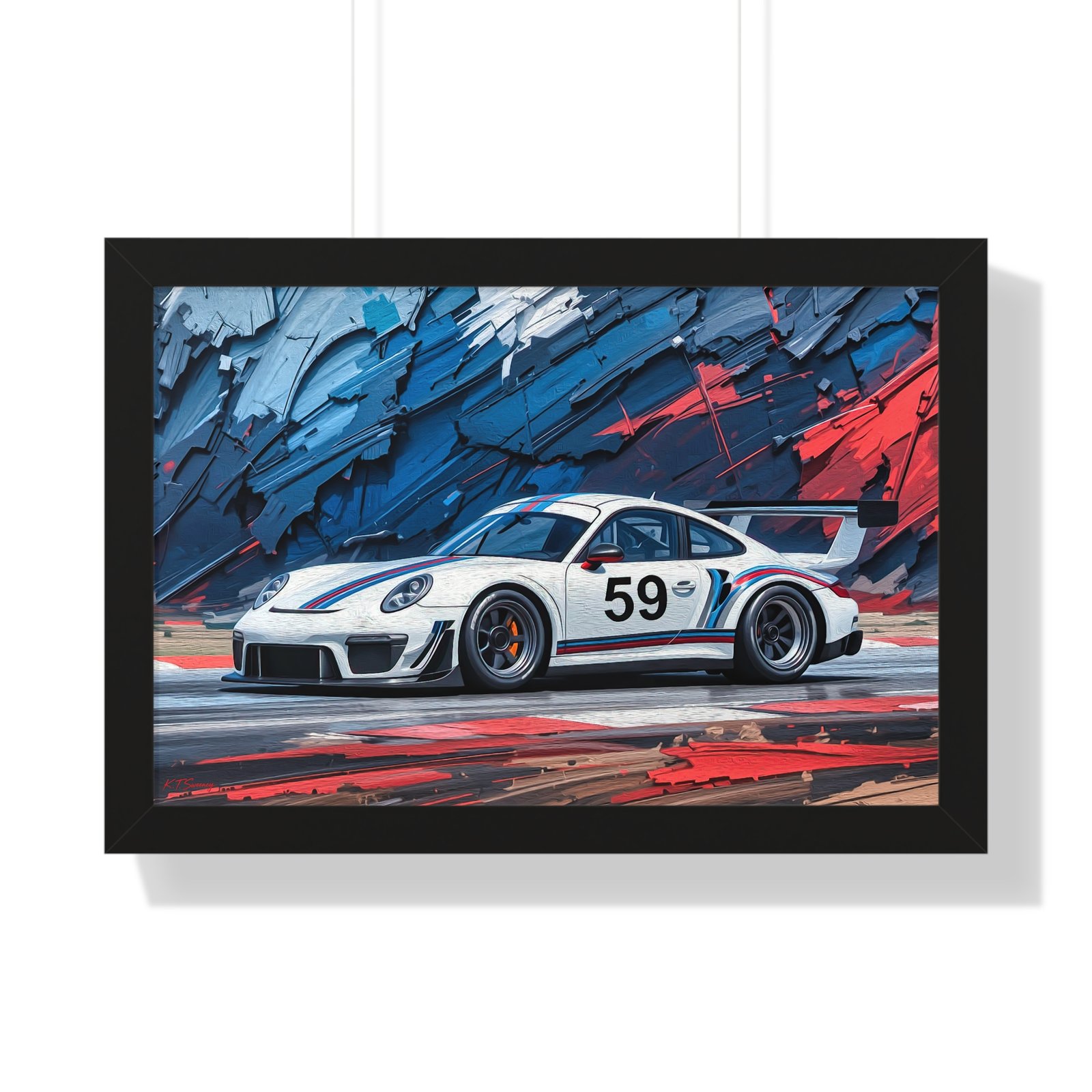 Collector’s Edition Porsche 911 GT3 Brumos Racing Tribute Wall Art Framed Print | Iconic Porsche Motorsport Artwork - Image 4