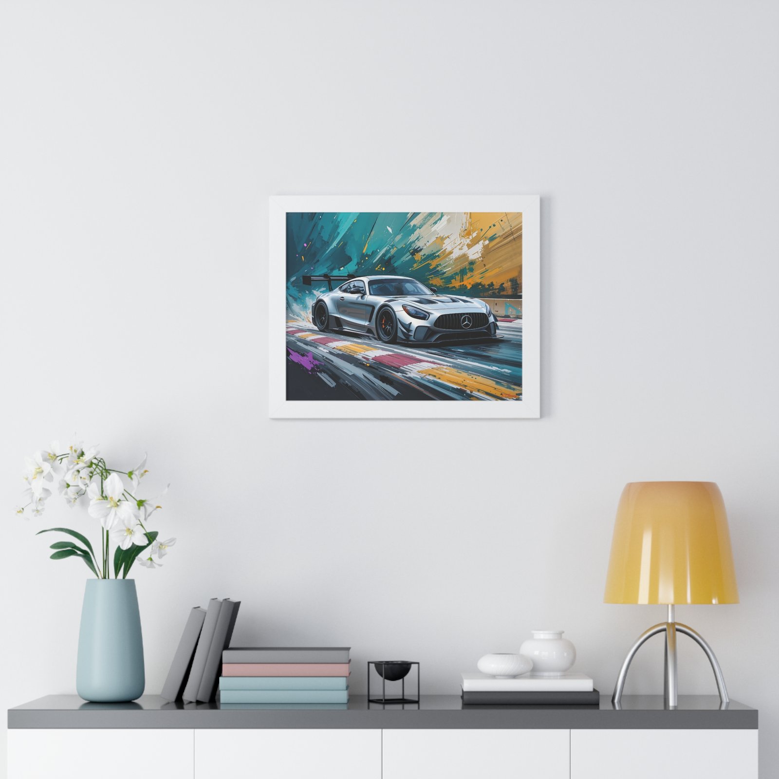 Limited Edition Mercedes GTD IMSA Inspired Racing Car | Silver Mercedes Collector’s Artwork - Image 20