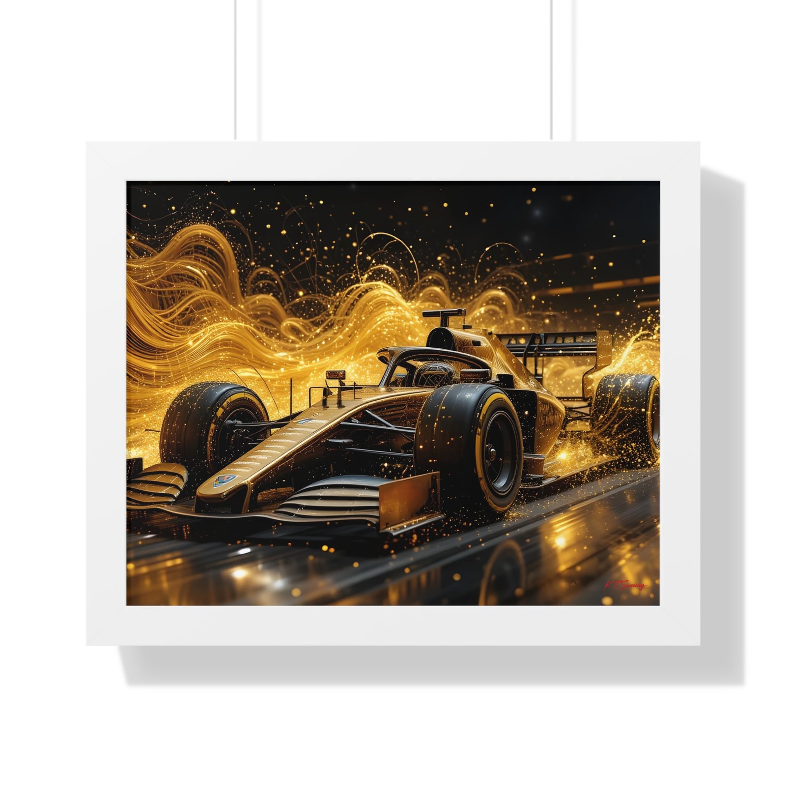 Limited Edition Dynamic Formula 1 Car Wall Art Framed Print with Abstract Motion Textured Design | Collector’s Motorsport Artwork - Image 19