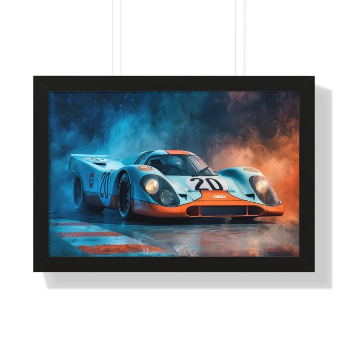 Exclusive Edition Porsche 917 Gulf Livery Wall Art Framed Print | Original Collector’s Racing Artwork