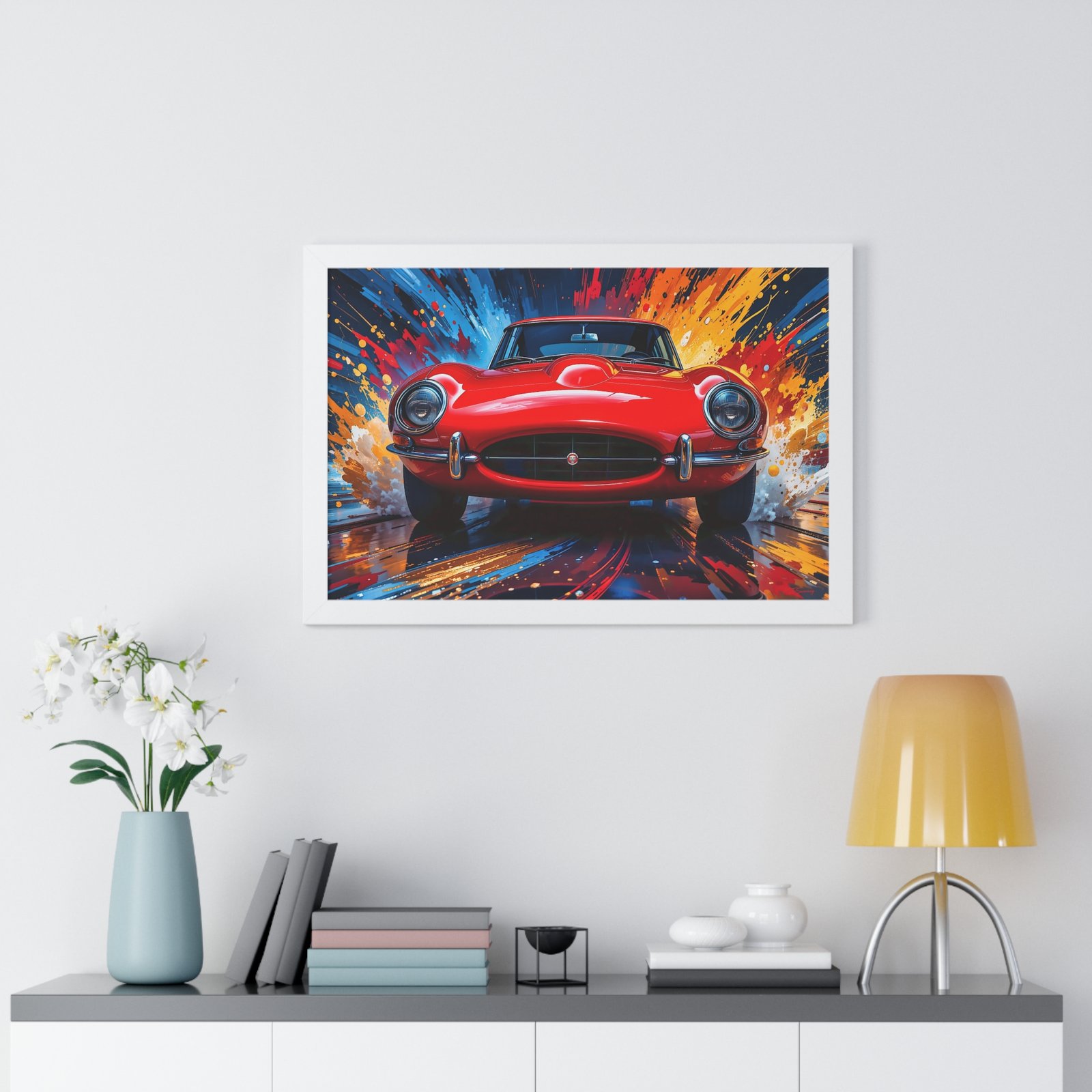 Exclusive Edition Classic Red Jaguar XKE Hardtop | Collector’s Jaguar Artwork - Image 26