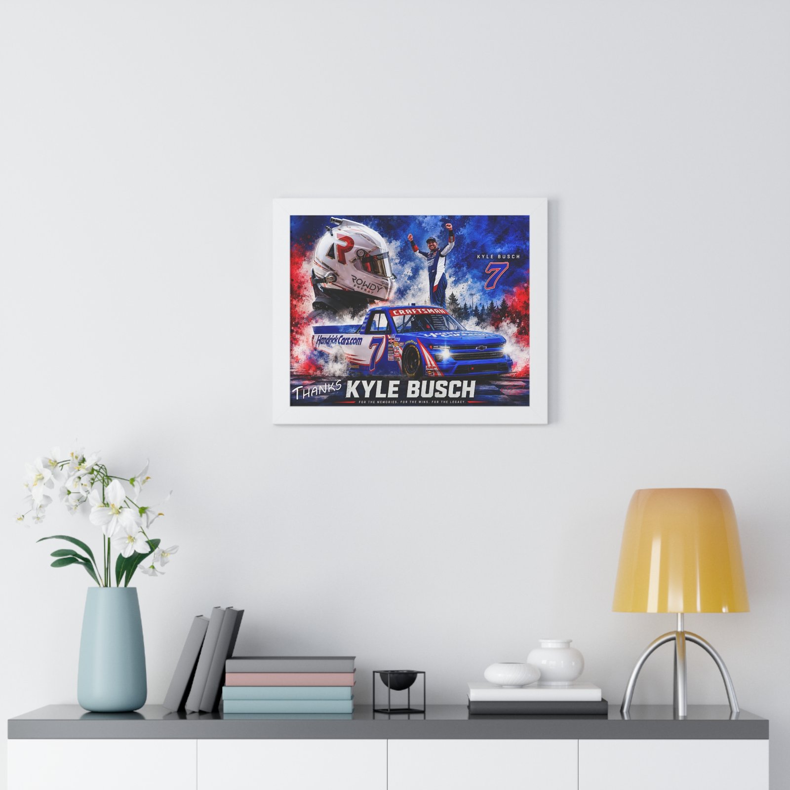 Kyle Busch #7 NASCAR Truck Tribute | Limited Edition Motorsports Wall Art | HendrickCars.com Craftsman Truck Series | Framed Racing Artwork - Image 17
