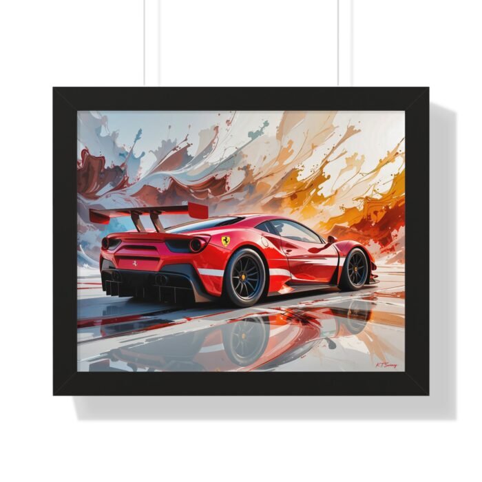 Limited Edition Ferrari IMSA GTD Inspired Racing Car Wall Art Framed Print | Collector’s Ferrari Motorsport Artwork