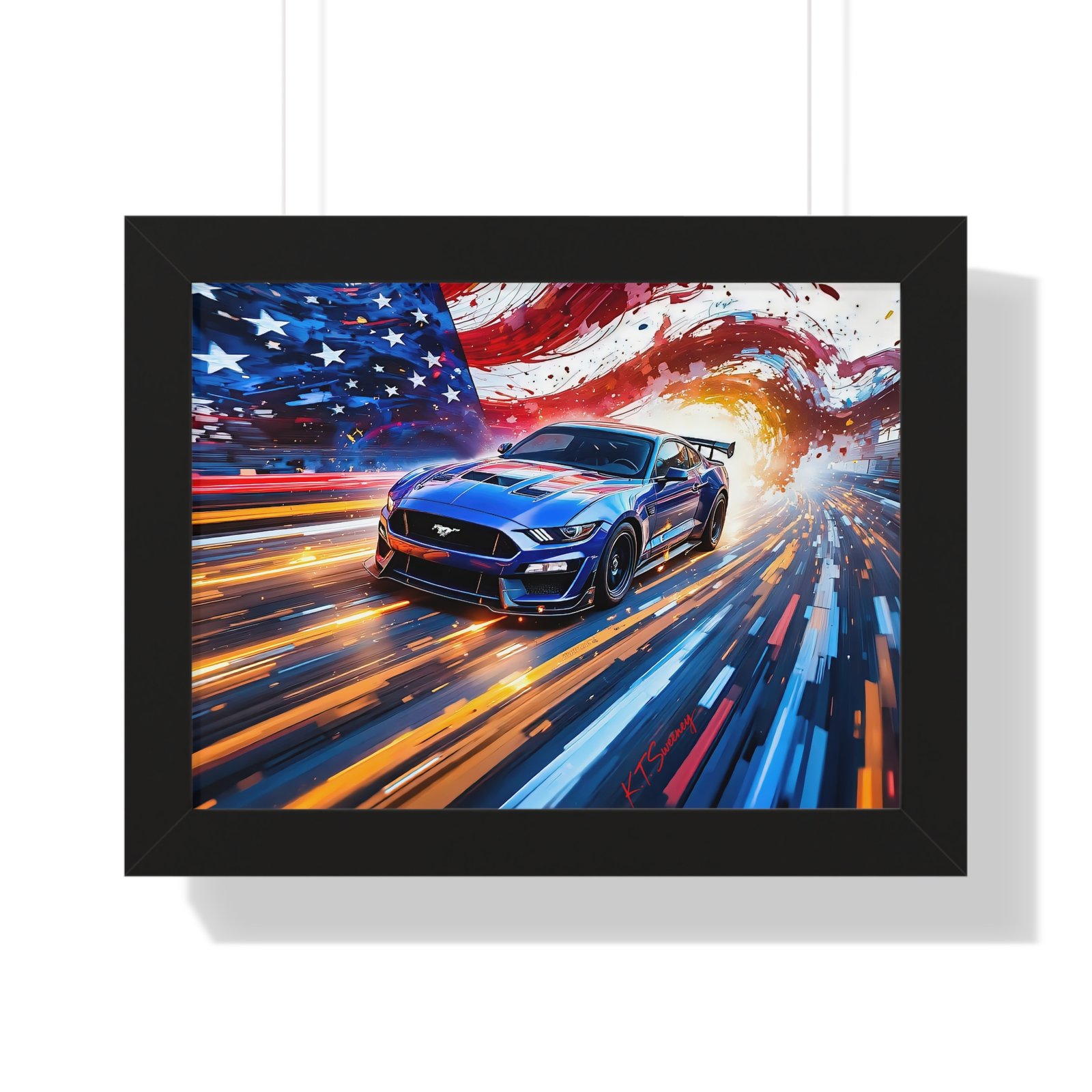 Limited Edition Mustang GT and American Flag | Classic Mustang Collector’s Artwork - Image 10