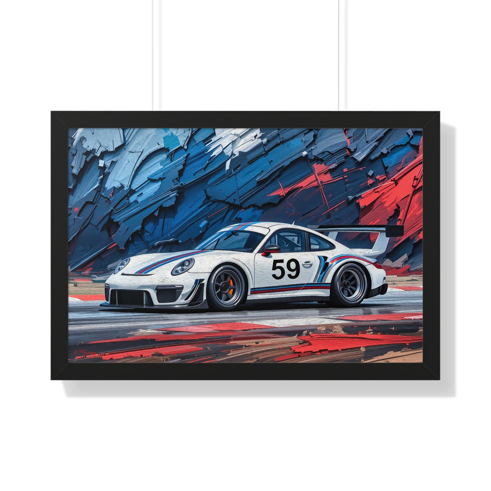 Collector’s Edition Porsche 911 GT3 Brumos Racing Tribute Wall Art Framed Print | Iconic Porsche Motorsport Artwork - Image 7