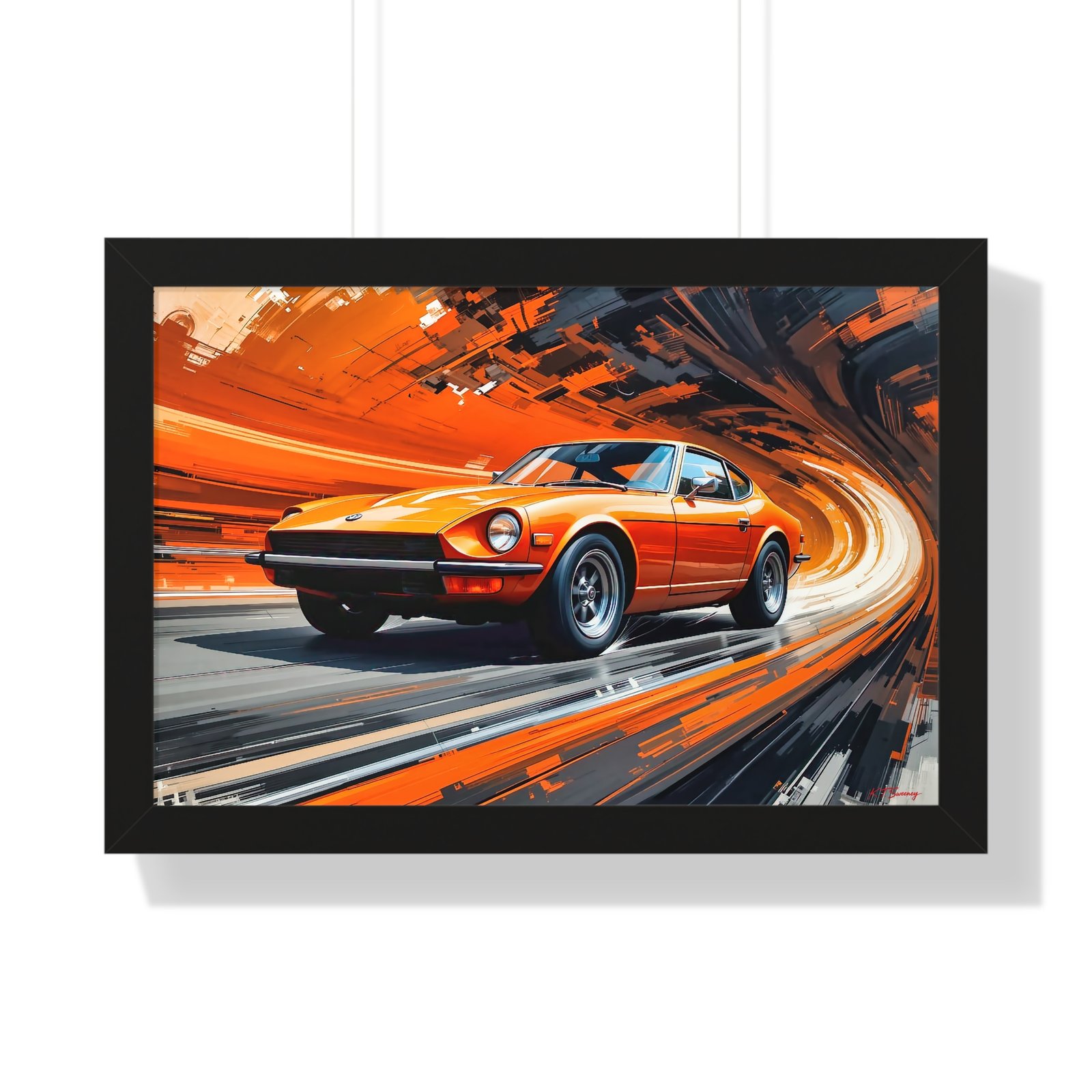 1971 Datsun 240Z Classic Car Wall Art Framed Print | Studio Edition Collector’s Artwork - Image 4