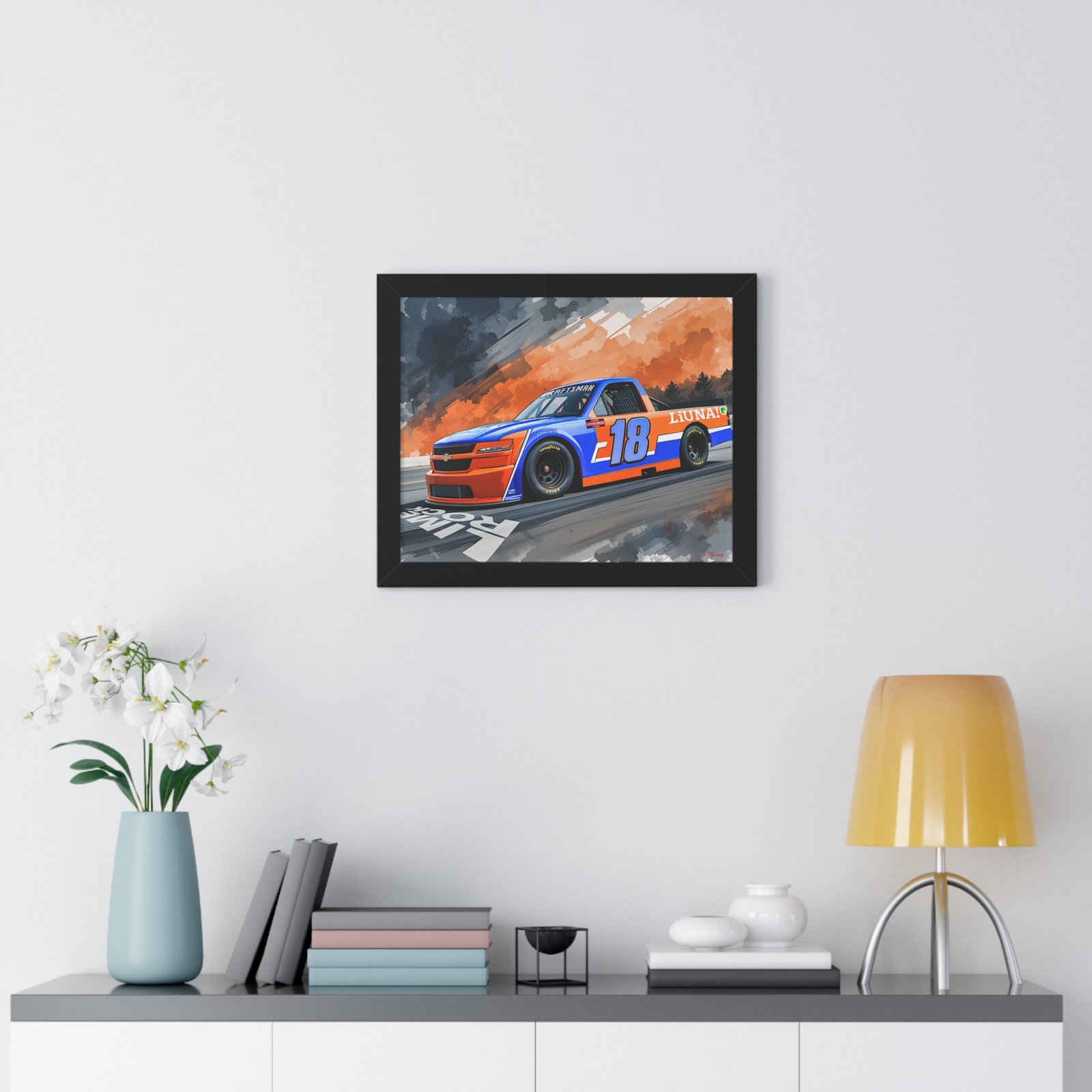 Limited Edition NASCAR Truck Series Tyler Ankrum Wall Art Framed Print | Original Collector’s Racing Artwork - Image 2