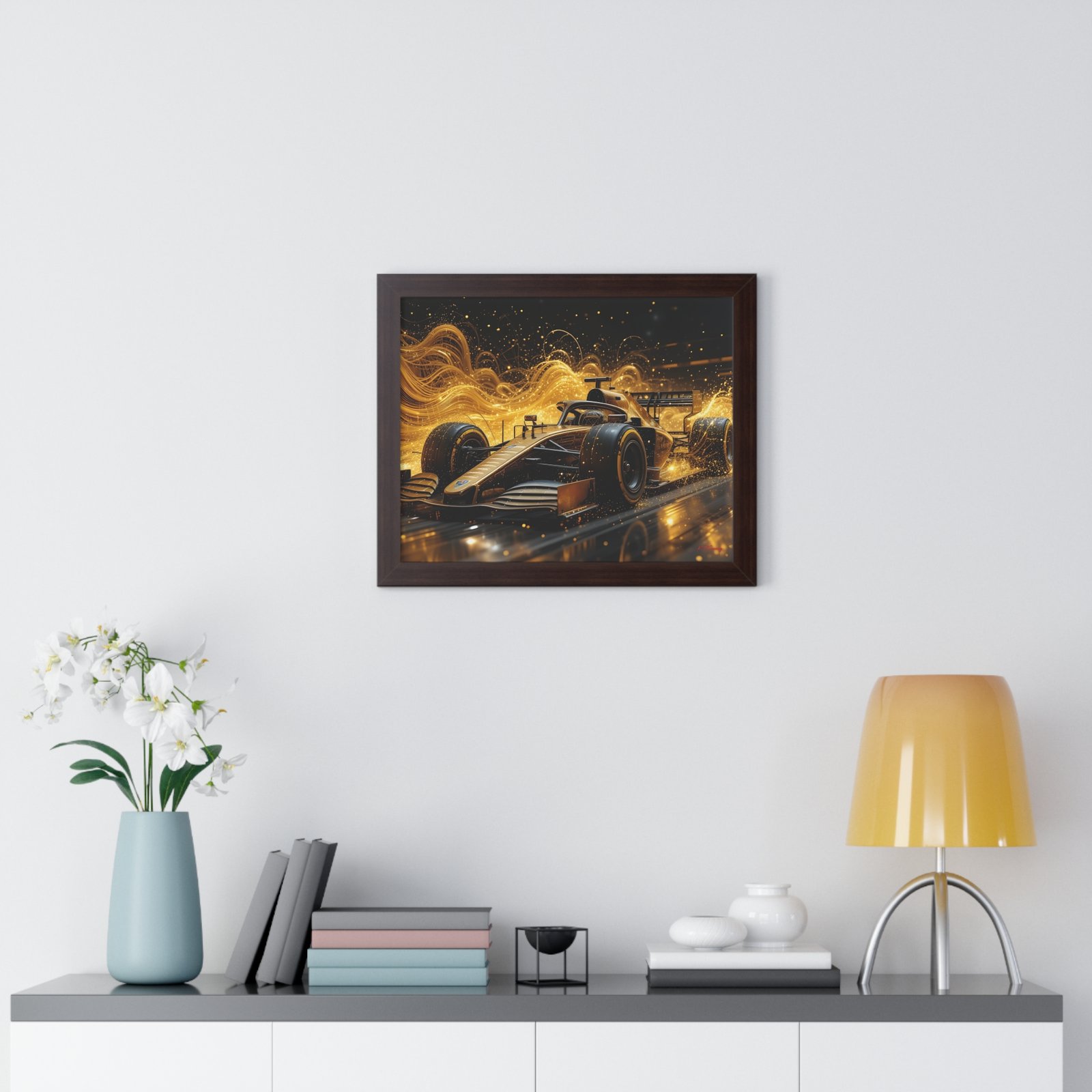 Limited Edition Dynamic Formula 1 Car Wall Art Framed Print with Abstract Motion Textured Design | Collector’s Motorsport Artwork - Image 11