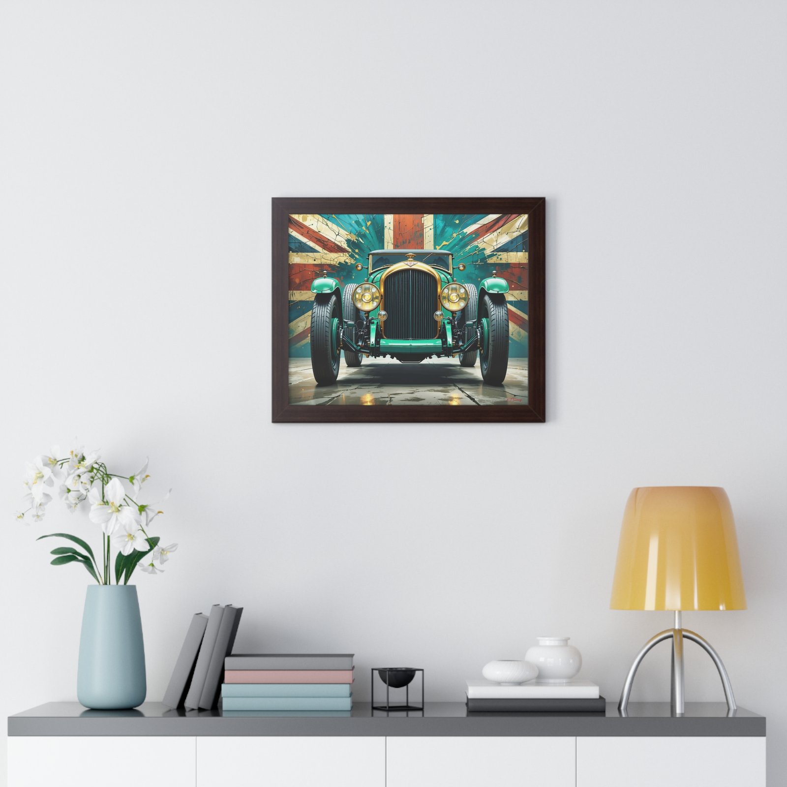 Limited Edition 1929 Bentley Speed Six Wall Art Framed Print in British Racing Green | Vintage Bentley Collector’s Artwork - Image 11