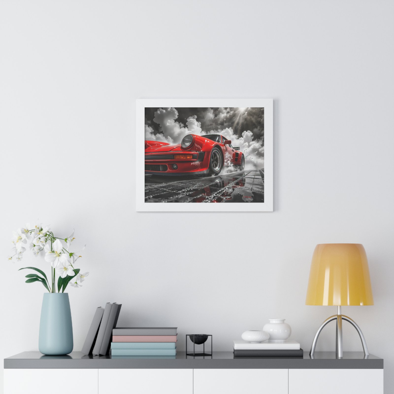 Limited Edition Porsche 930 Turbo Wall Art Framed Print in Red | Classic Porsche Collector’s Artwork - Image 20