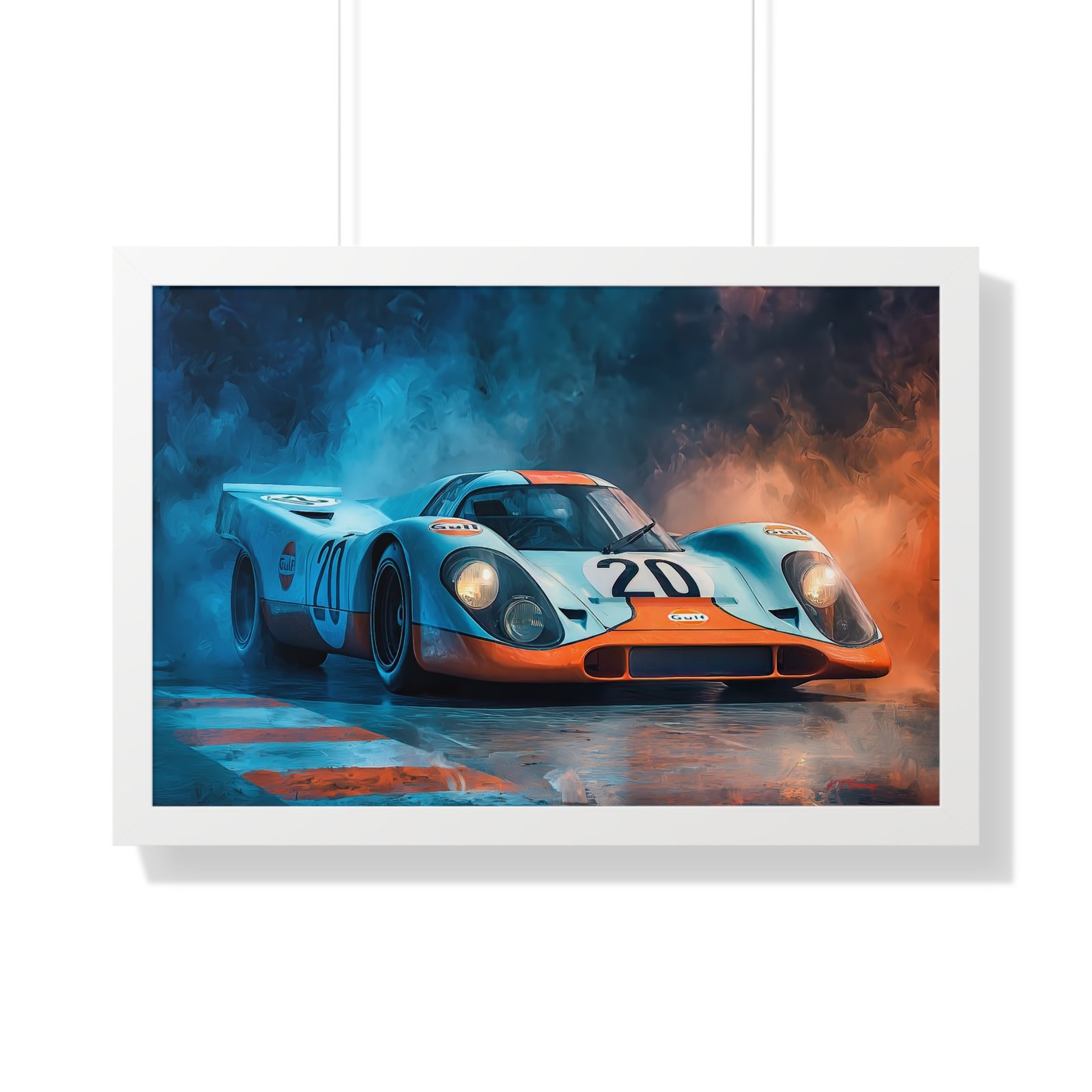 Exclusive Edition Porsche 917 Gulf Livery Wall Art Framed Print | Original Collector’s Racing Artwork - Image 16