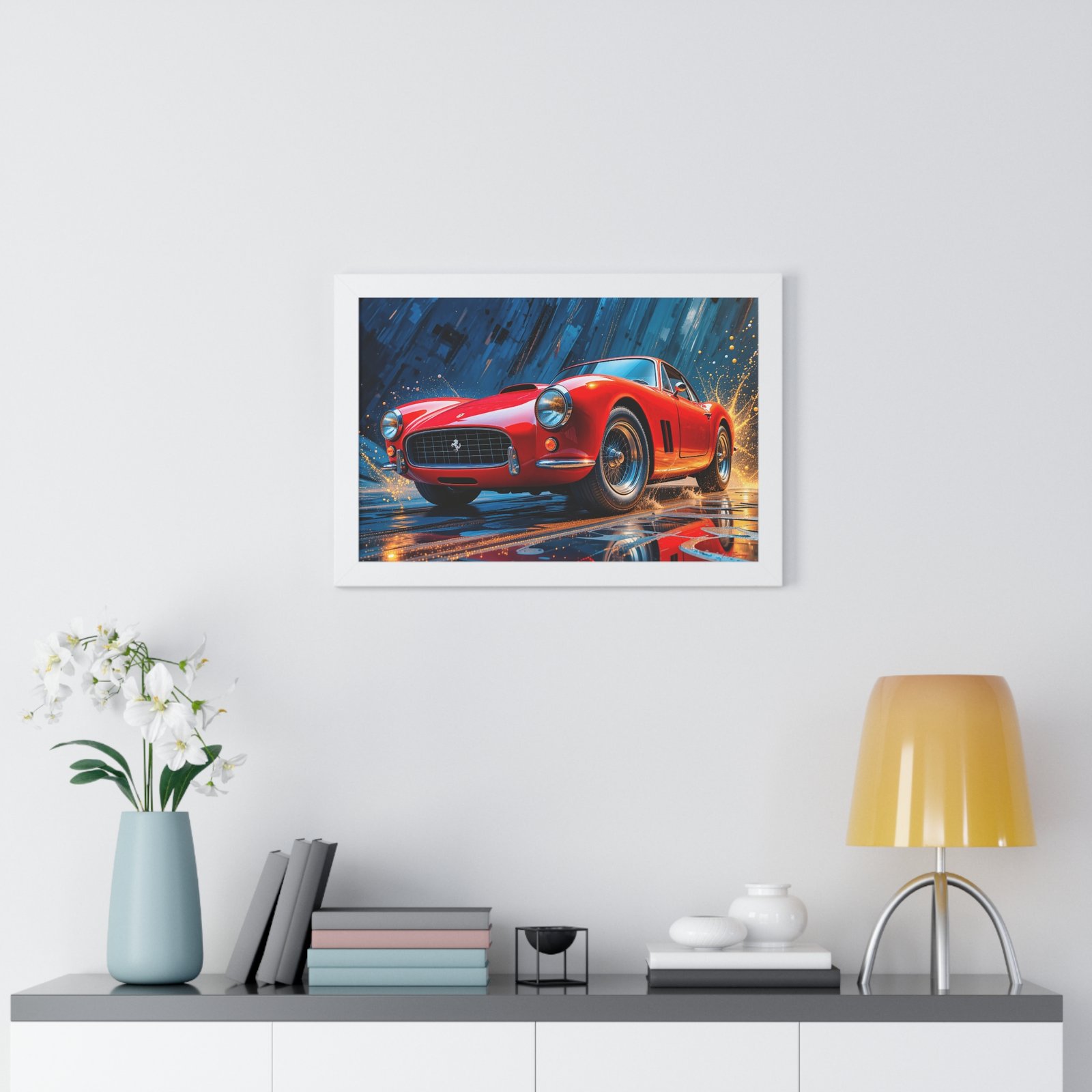 Limited Edition 1956 Ferrari 250 GT Wall Art Framed Print in Red | Classic Ferrari Collector’s Artwork - Image 14