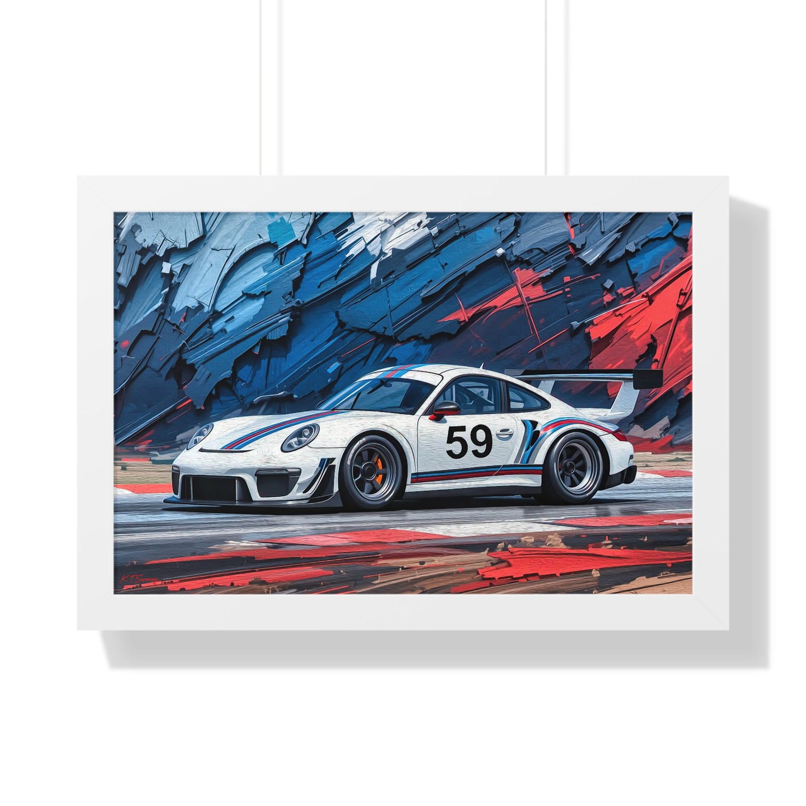 Collector’s Edition Porsche 911 GT3 Brumos Racing Tribute Wall Art Framed Print | Iconic Porsche Motorsport Artwork - Image 22