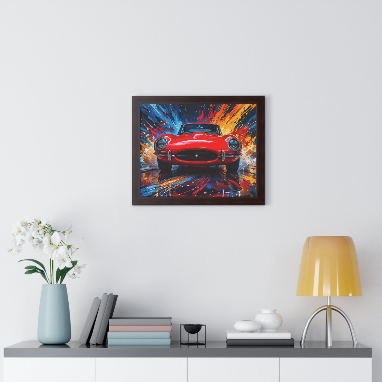 Exclusive Edition Classic Red Jaguar XKE Hardtop | Collector’s Jaguar Artwork - Image 11