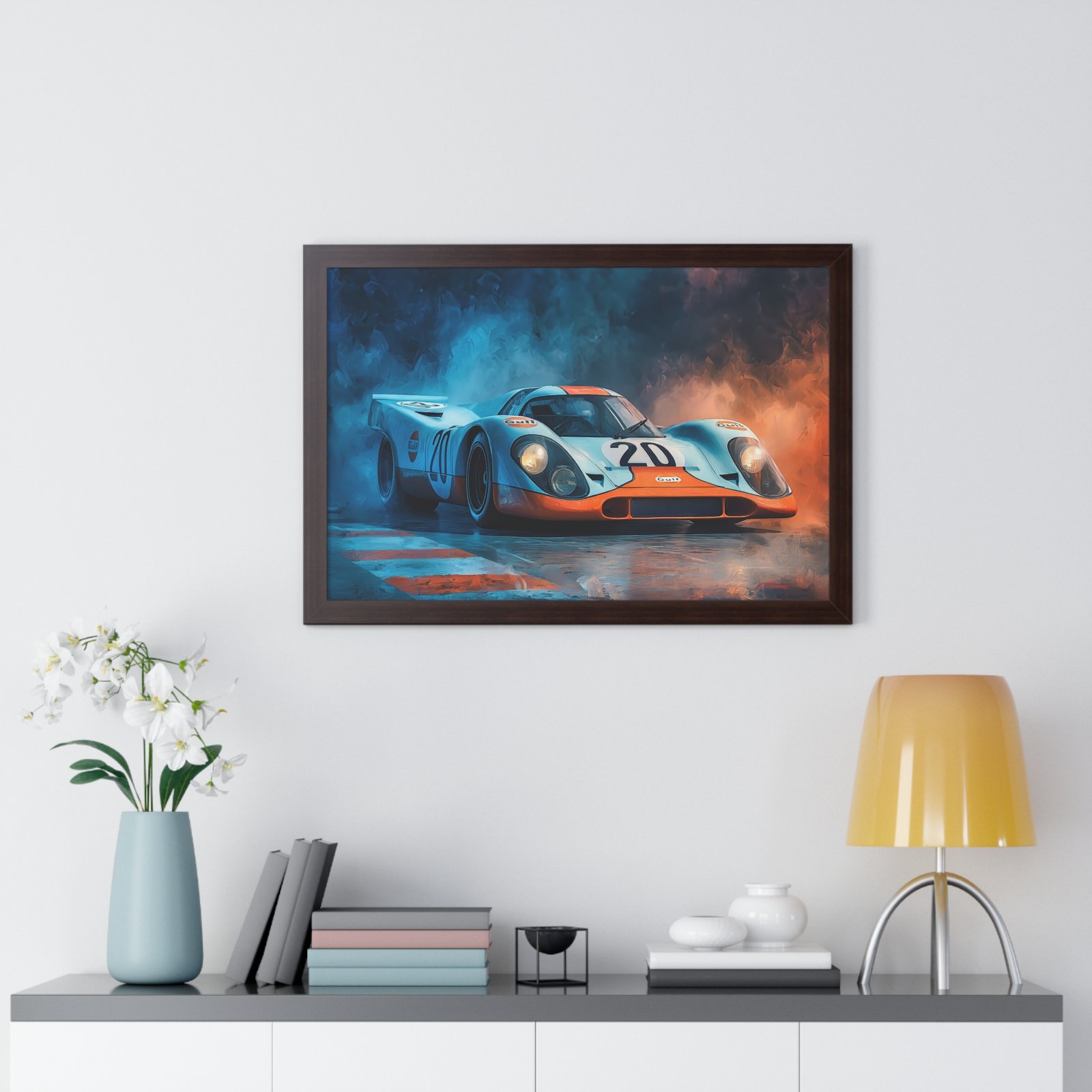Exclusive Edition Porsche 917 Gulf Livery Wall Art Framed Print | Original Collector’s Racing Artwork - Image 11