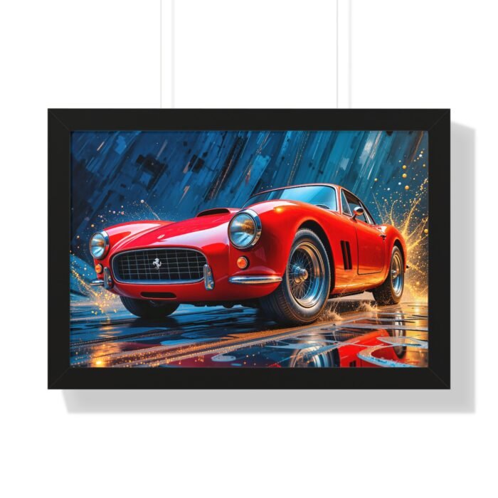 Limited Edition 1956 Ferrari 250 GT Wall Art Framed Print in Red | Classic Ferrari Collector’s Artwork